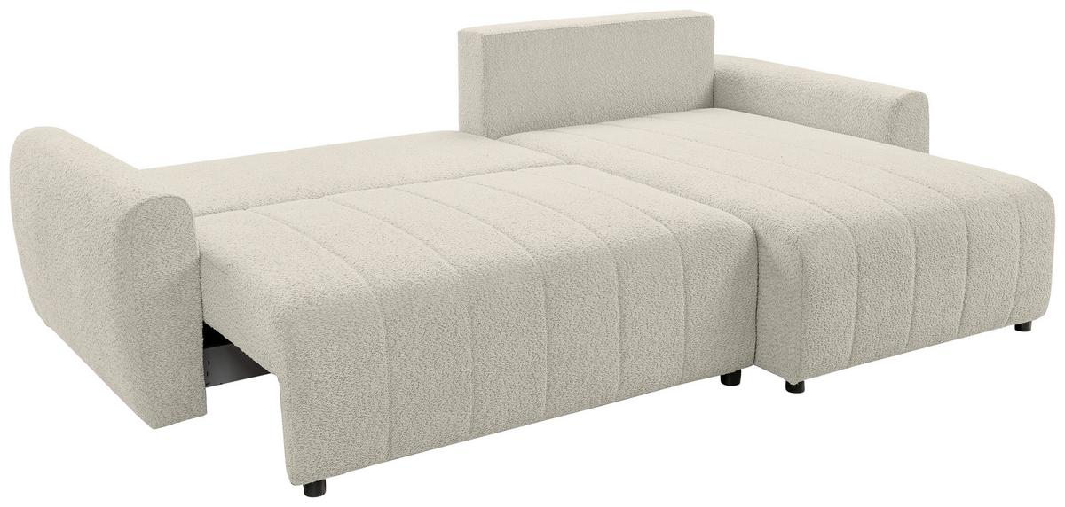 Kotna Sedežna Garnitura Luna New, Bež - črna/bež, Basics, umetna masa/tekstil (260/161cm) - Livetastic