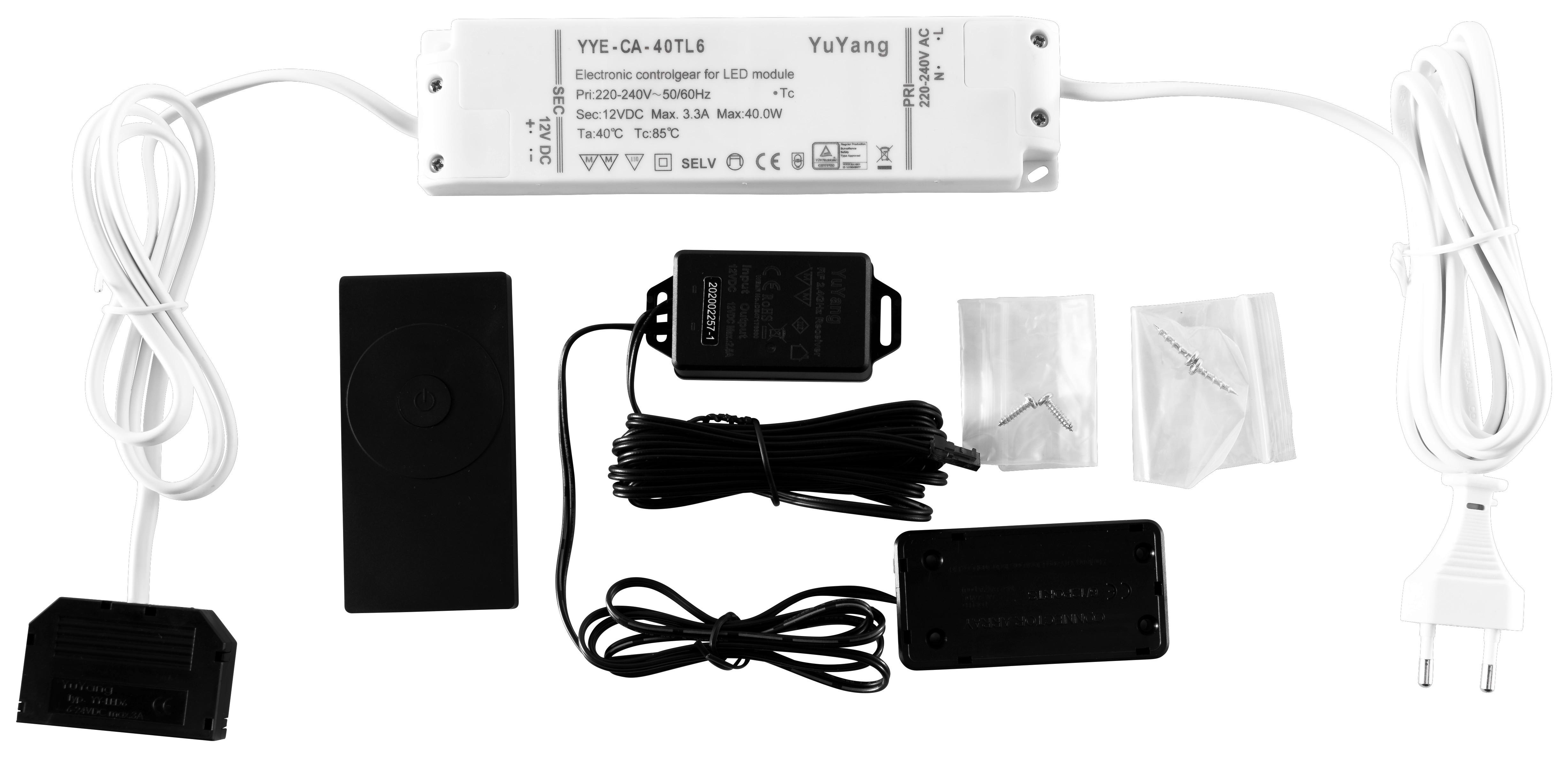 Fernbedienung Funkfernbedienung Set - Weiss/Schwarz, Modern, Kunststoff/Metall - Premium Living