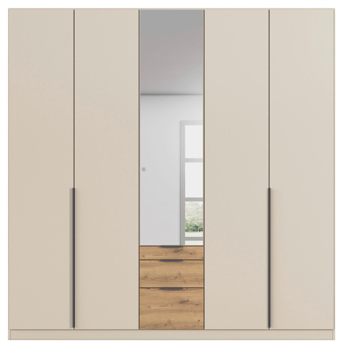 DULAP USI ROTATIVE ALABAMA - argintiu/culoare lemn stejar, Modern, material pe bază de lemn (226/229/54cm) - Modern Living