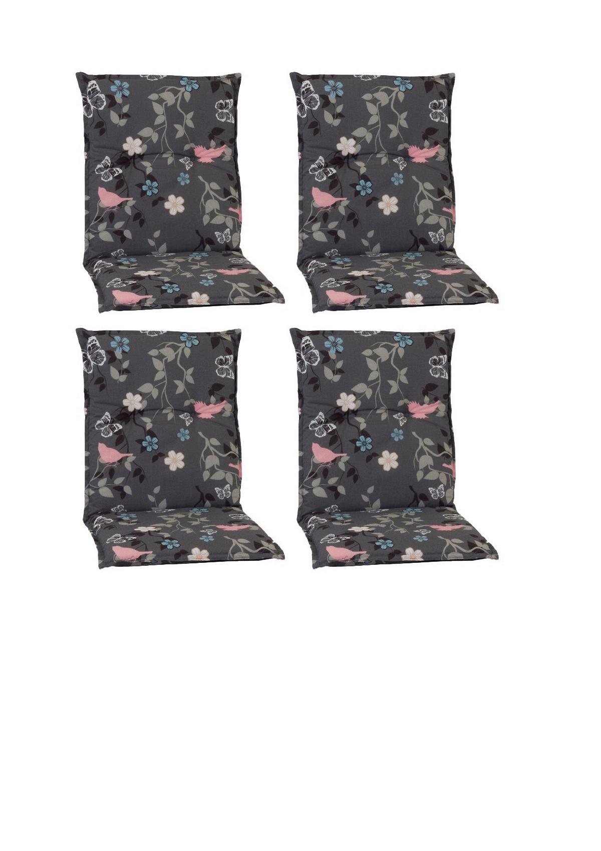 Sedežna Blazina Bregenz, 4 Delni Set - siva, Basics, tekstil (100/50/6cm) - Gardenson