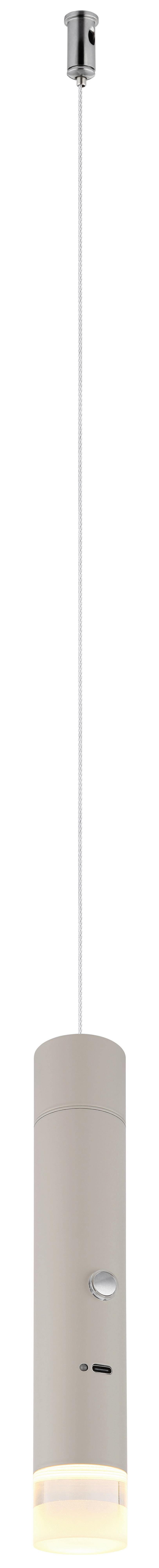 LAMPA WISZĄCA LED NOWA *SBN* - przejrzysty/kolor piaskowy, Basics, tworzywo sztuczne/metal (3,8/120cm) - Novel