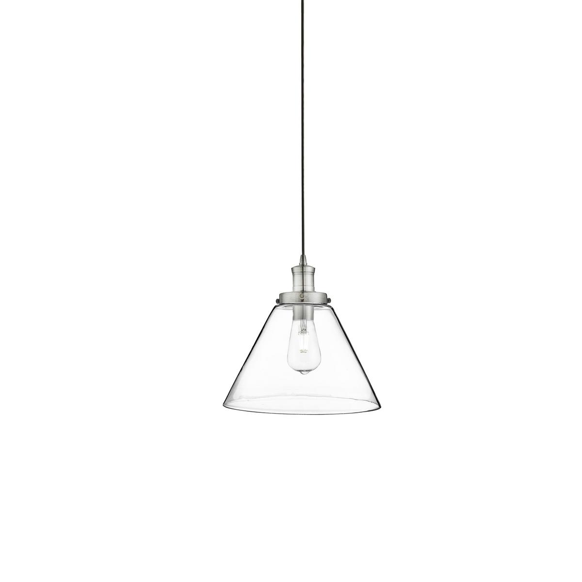 Függőlámpa 3228ss Pyramid  Pendant - ezüstszínű/átlátszó, Basics, üveg/fém (29/28cm)