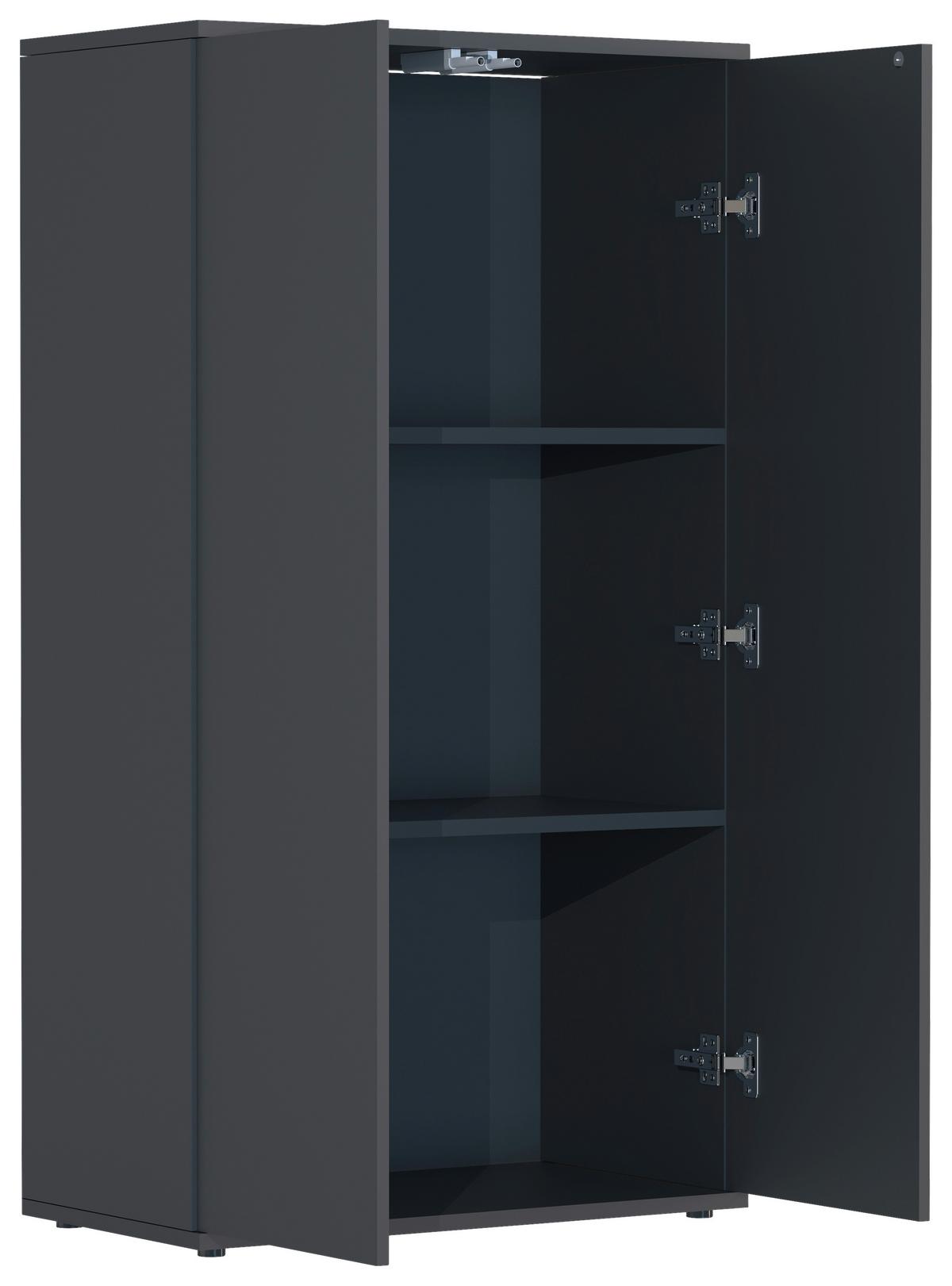 Kommode DALOSA Anthrazit ca. 60x108x32 cm - Anthrazit, MODERN, Holzwerkstoff/Kunststoff (60/108/32cm) - MID.YOU