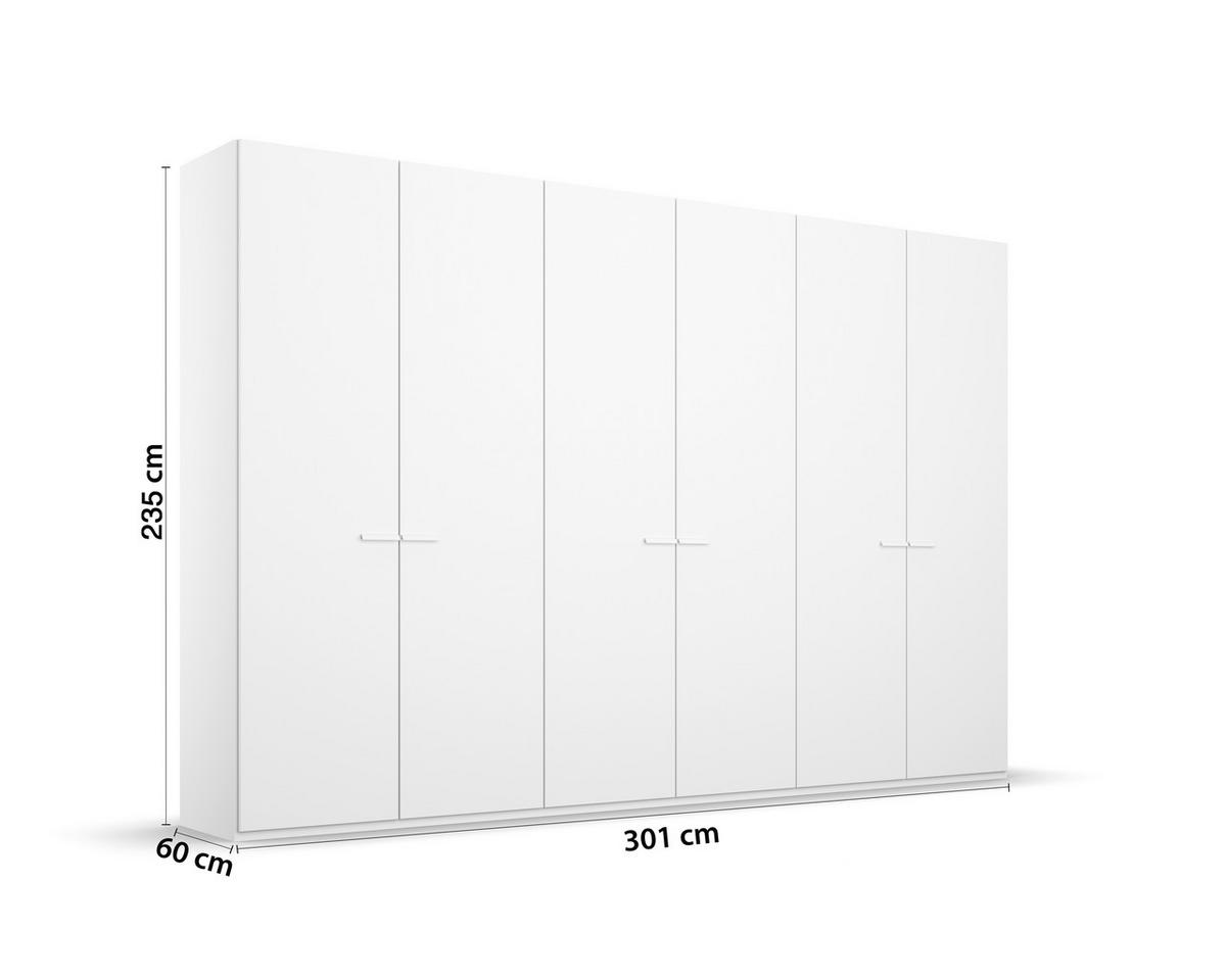 Omara S Klasičnimi Vrati Skat Classic, Bela - bela, Trend, kovina/leseni material (301/235/60cm) - Novel