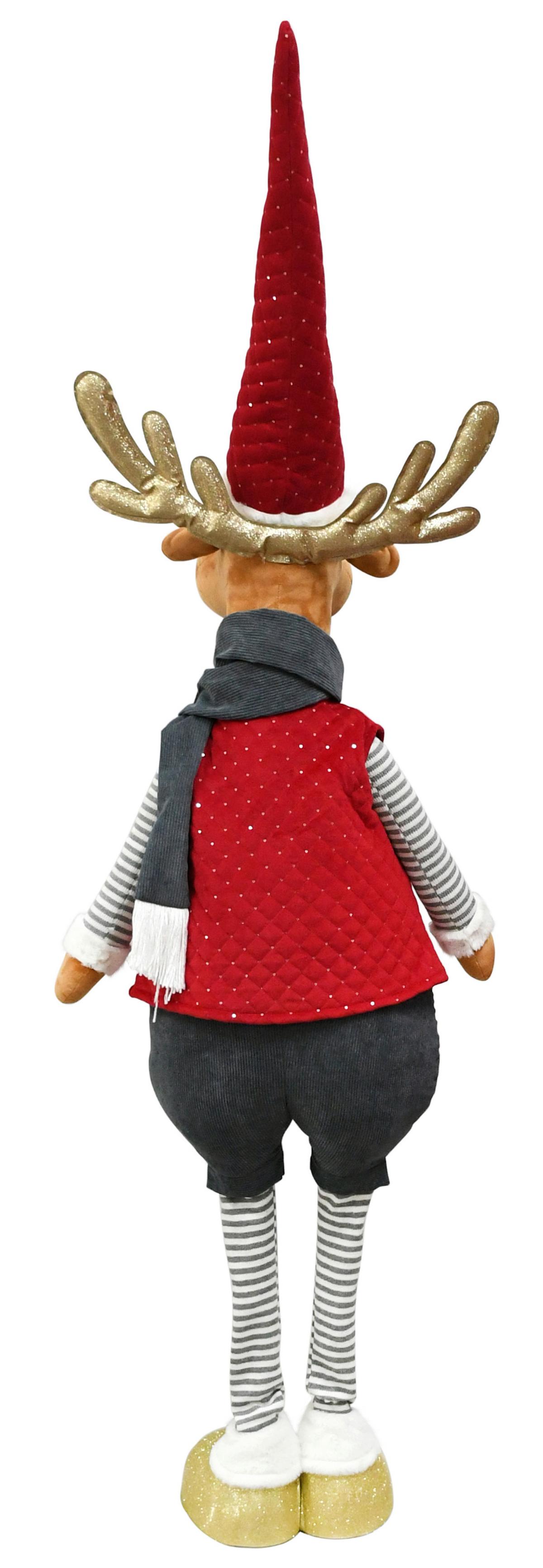 Dekorentier Sascha Grau/Rot/Goldfarben - Weiss/Rot, Kunststoff/Textil (50/140-185/32cm) - Mömax