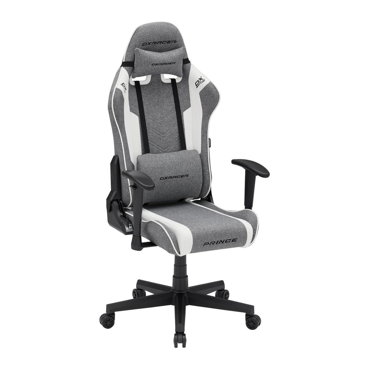 Gamingstuhl In Grau/schwarz/weiss - Weiss/Schwarz, Modern, Kunststoff/Textil (70/126/70cm) - Dxracer