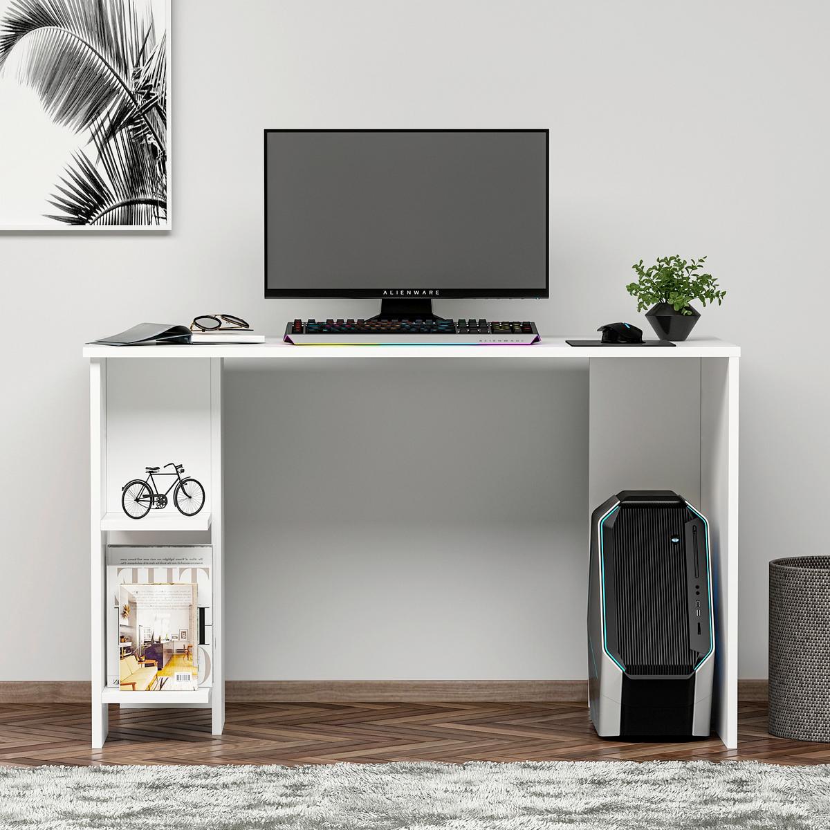 SCHREIBTISCH ALYA SCHREIBTISCH - Weiss, Design, Holzwerkstoff (120/60/73cm) - Livetastic