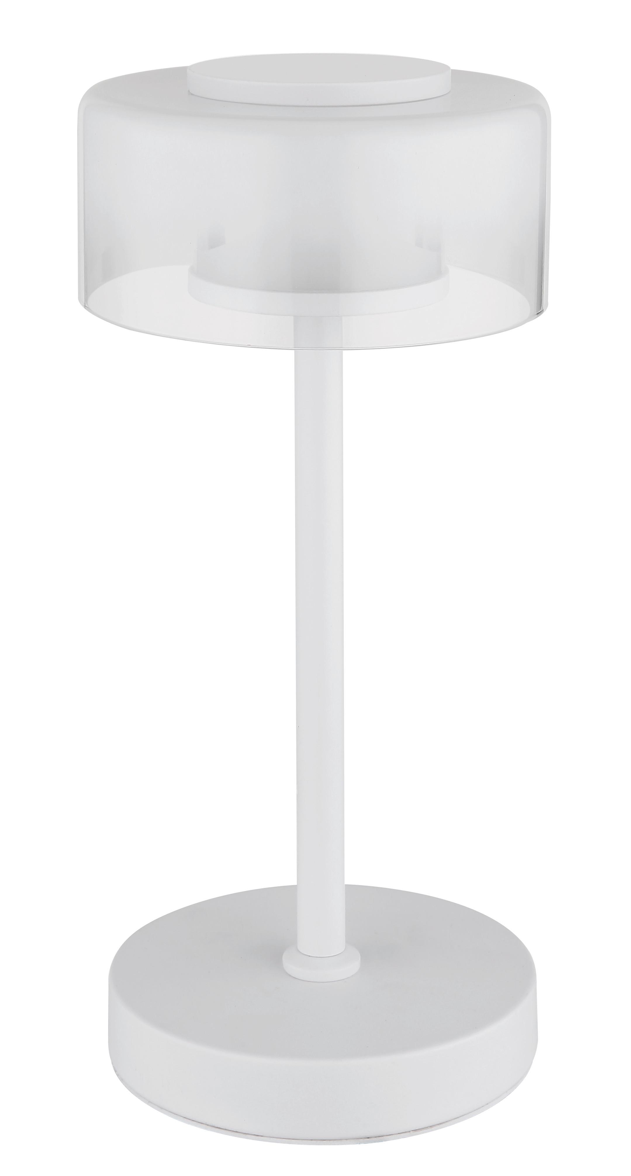 Veioză cu LED Belinda - alb/străveziu, Design, plastic/sticlă (15/32,5cm) - Globo