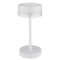 Veioză cu LED Belinda - alb/străveziu, Design, plastic/sticlă (15/32,5cm) - Globo