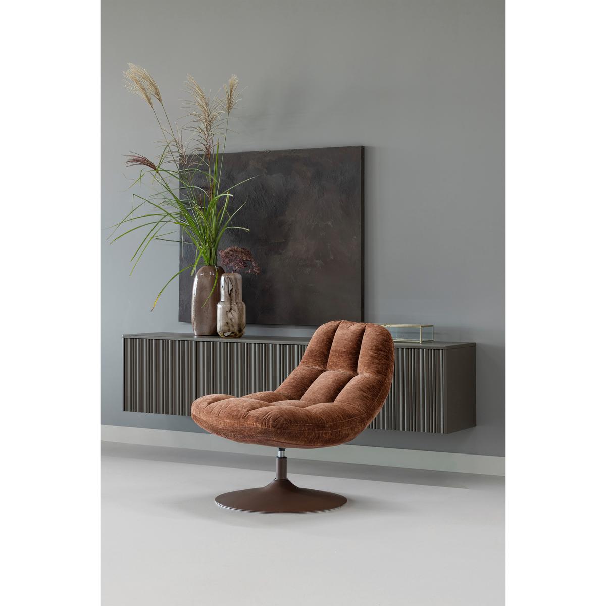 SESSEL Elvi Rostfarben B: 73cm - Rostfarben/Braun, Design, Textil/Metall (73/81/84cm) - Livetastic
