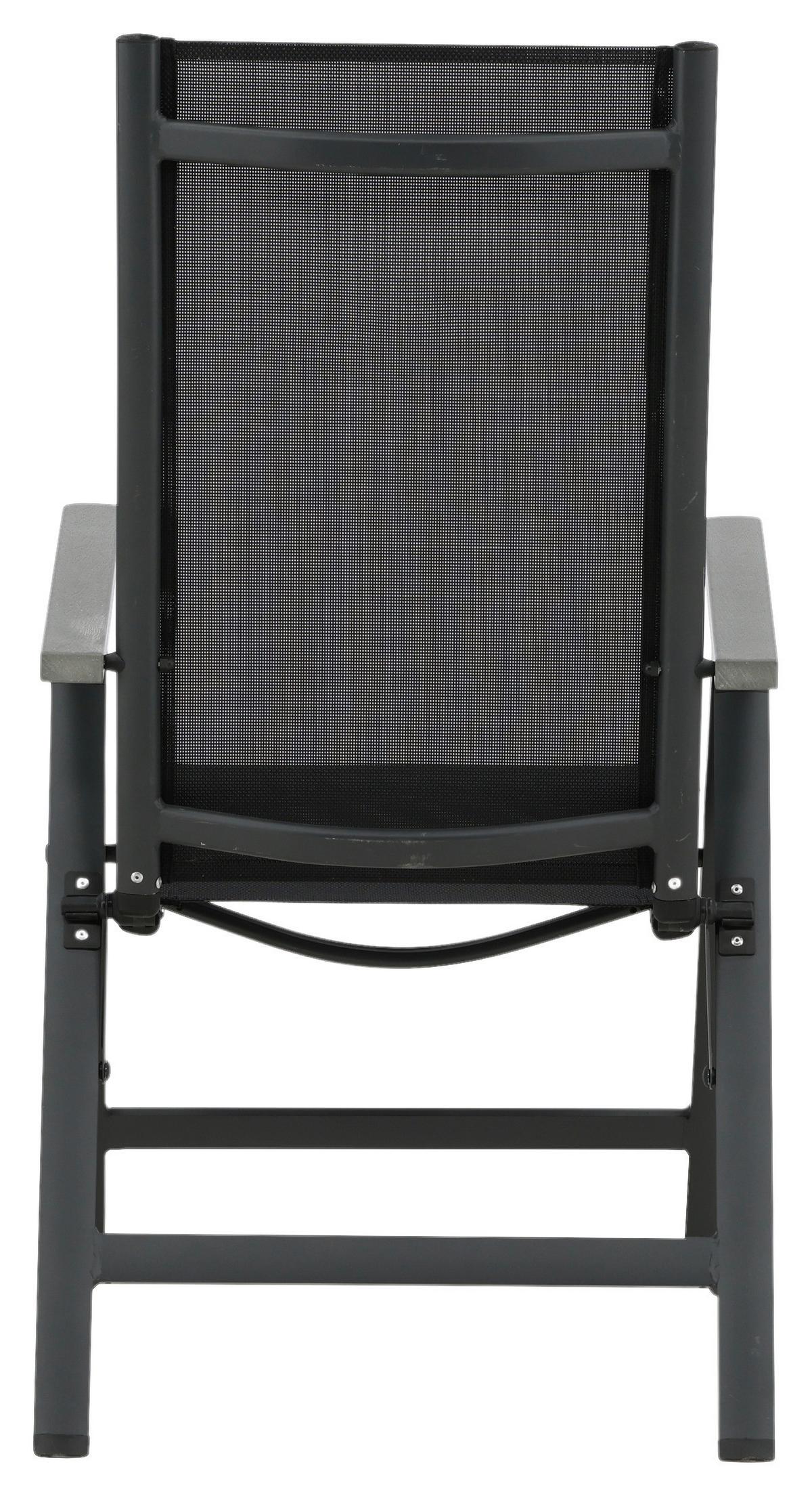 Gartensessel-2er Set Albany ca. 59x109x67 cm Schwarz - Schwarz, KONVENTIONELL, Metall (59/109,5/67cm) - Gardenson