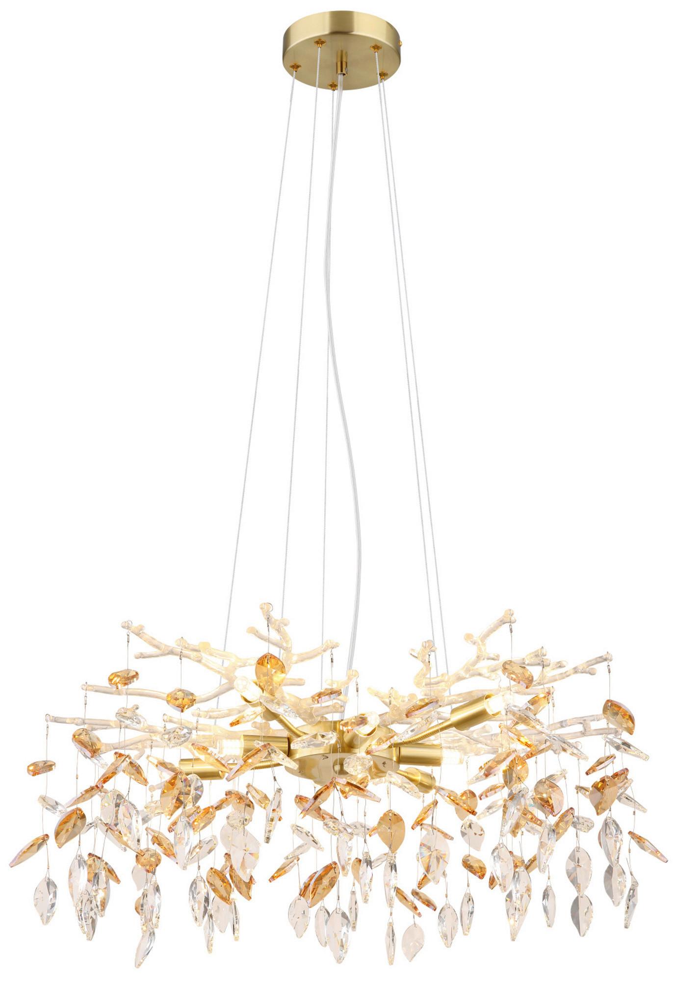 Luster Danna 64132-8 Danna - zlatne boje/boje jantara, Konvencionalno, staklo/metal (61/120cm) - Globo