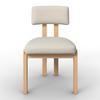 STOL JONNA - cremefärgad/naturfärgad, Modern, trä/textil (51/82/53cm) - Bessagi Home