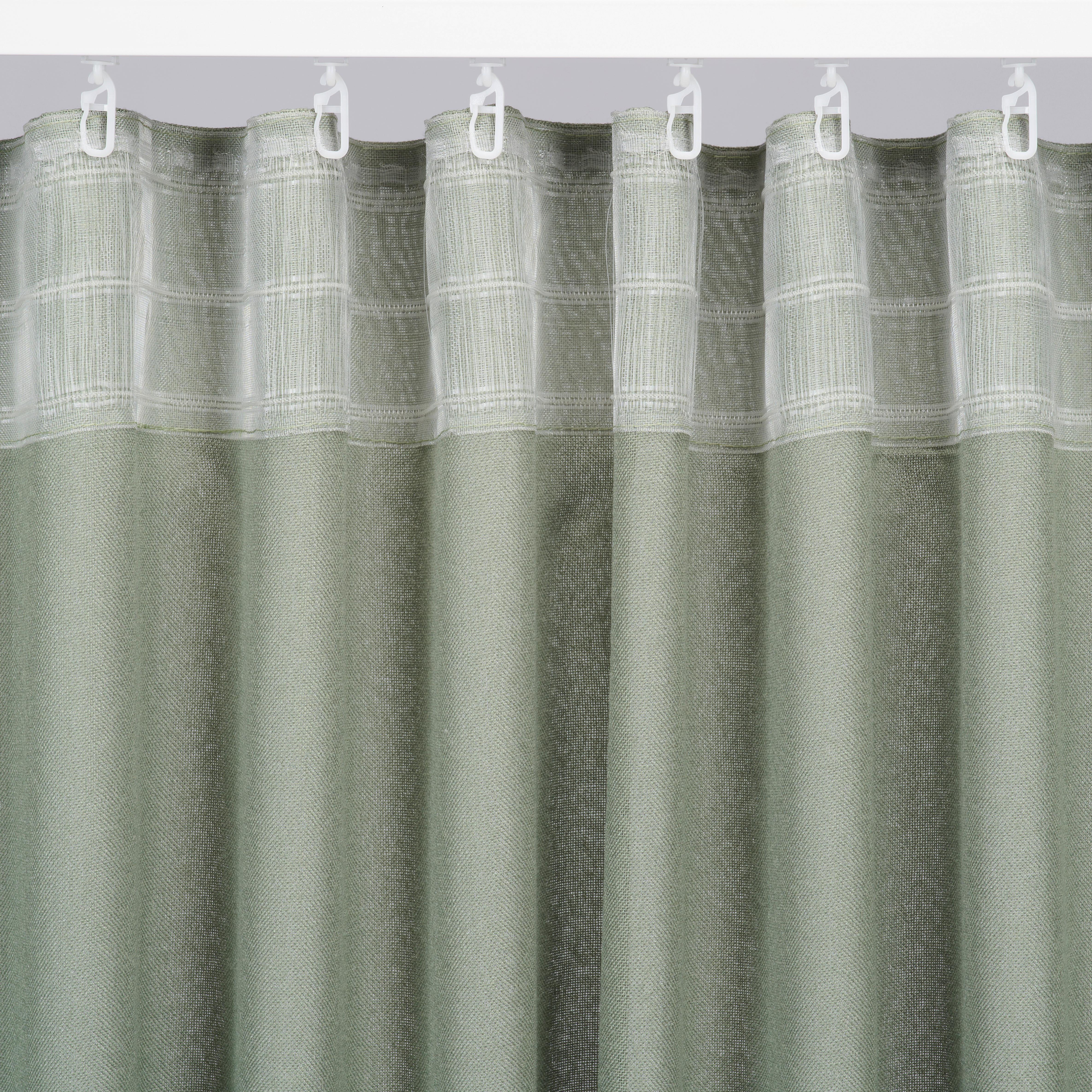 GARDINLÄNGD BEN - grön, Modern, textil (135/245cm) - Modern Living