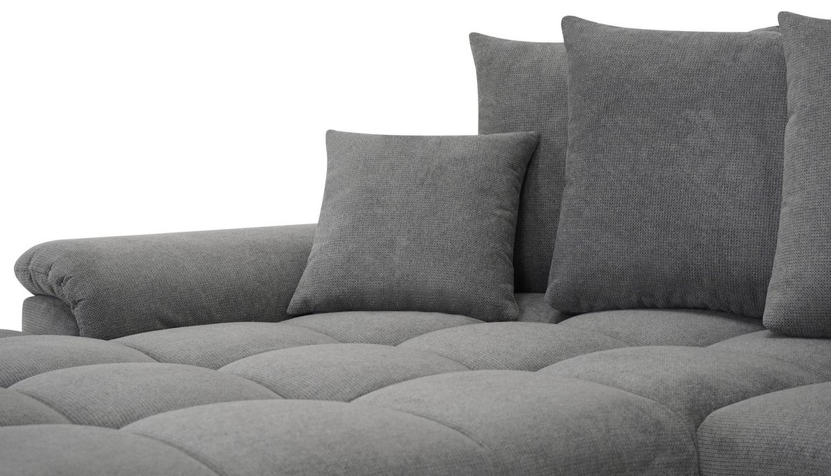 Sarokkanapé Erice - sötétszürke, Design, textil (198/312cm) - Livetastic