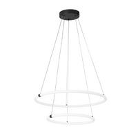 Led Függeszték 40176-2bk - fekete/fehér, Design, műanyag/fém (59/120cm)