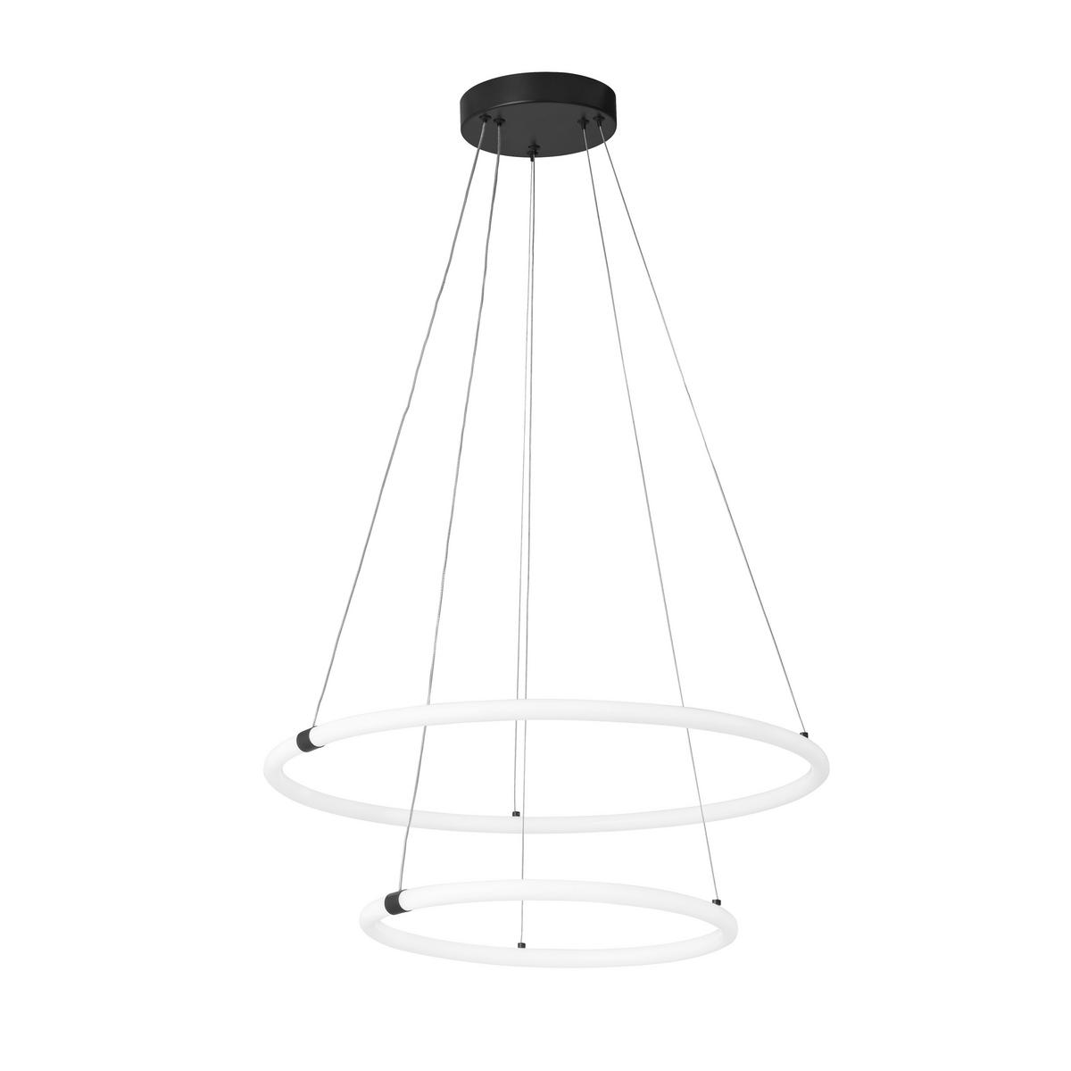 Led Függeszték 40176-2bk - fekete/fehér, Design, műanyag/fém (59/120cm)