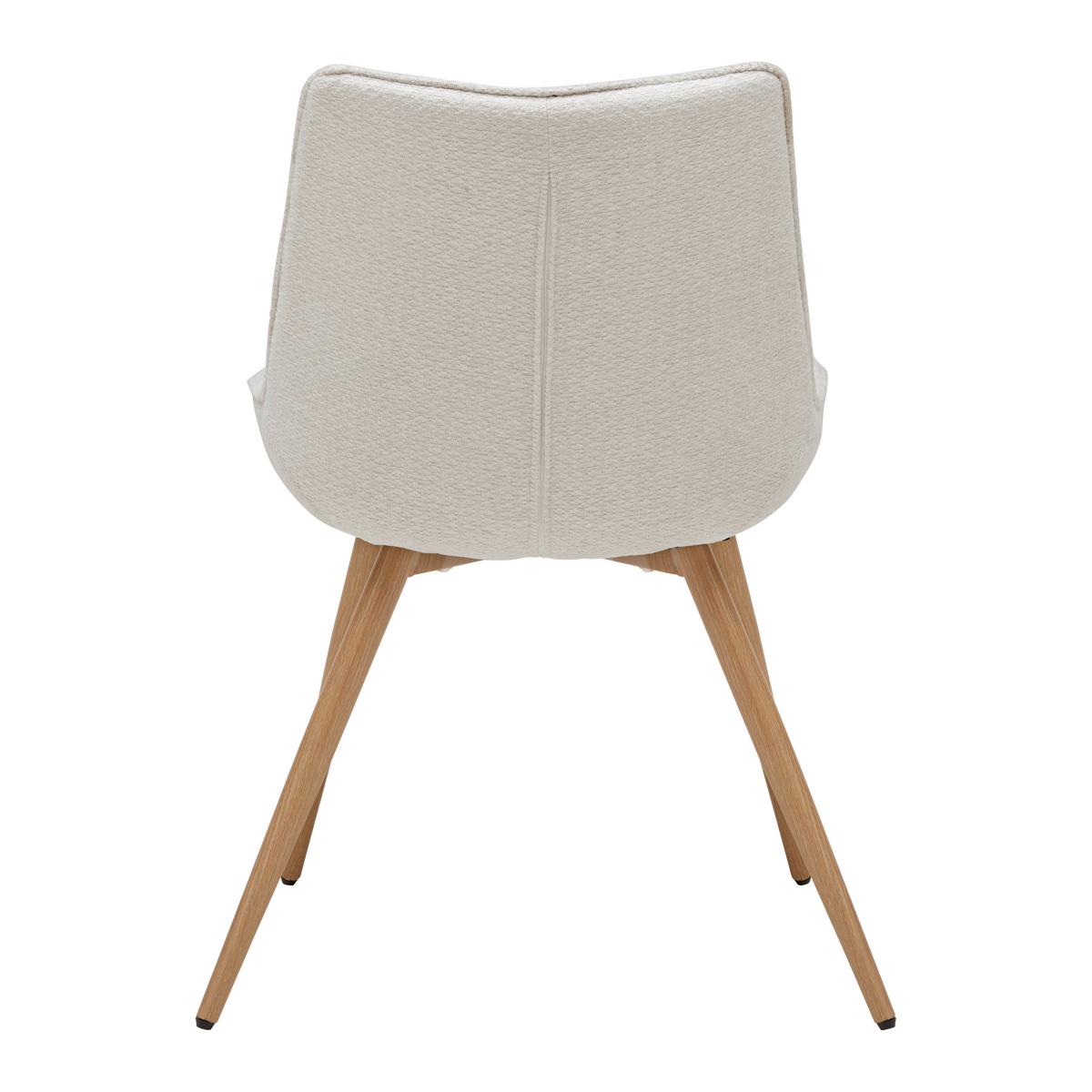 Stuhl Lou Beige/Eichefarben - Eichefarben/Beige, MODERN, Holz/Textil (52/84/60cm) - Mömax