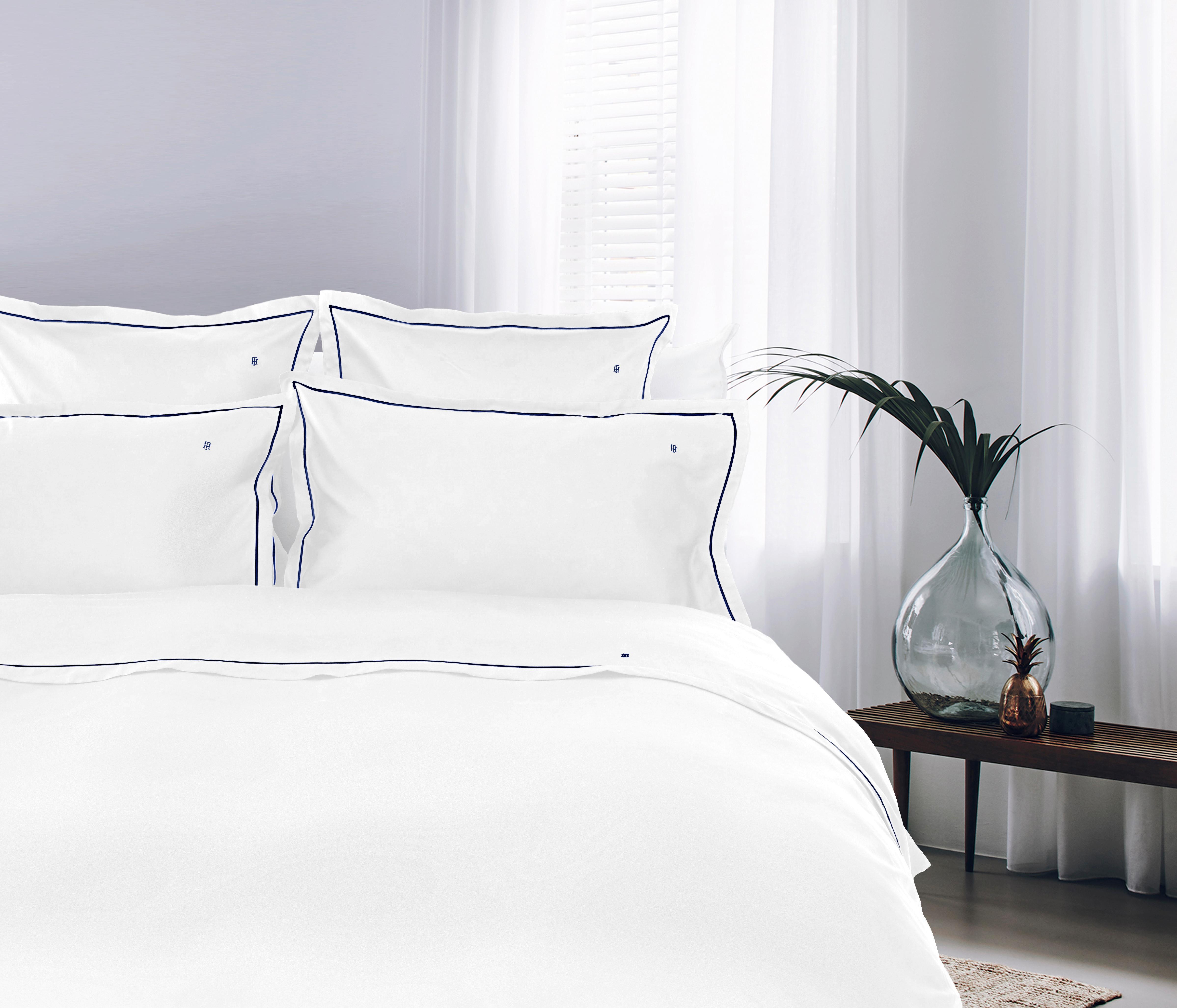 POŚCIEL TH PLAIN - biały, Basics, tkanina (155/220cm) - Tommy Hilfiger