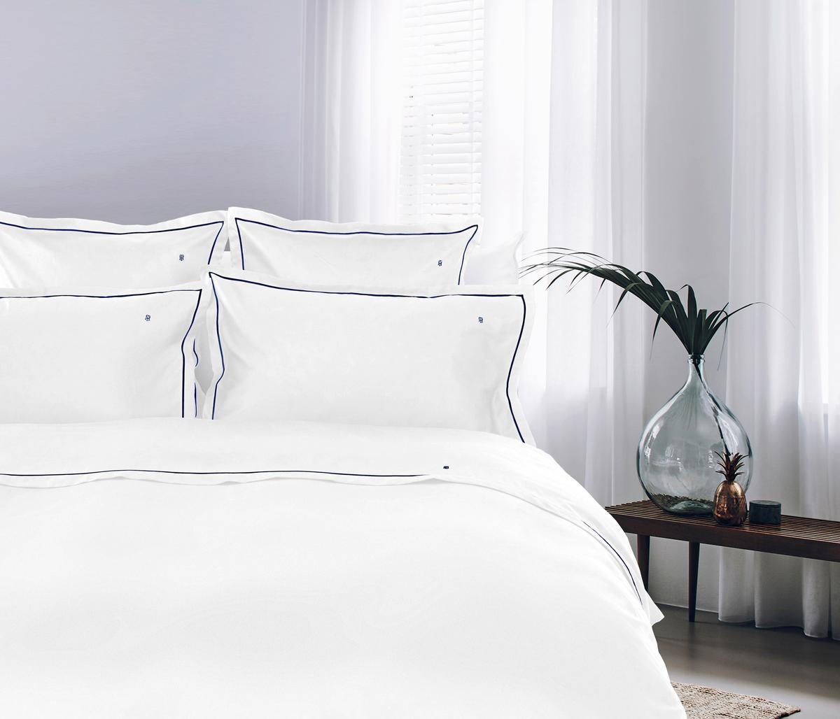 POŚCIEL TH PLAIN - biały, Basics, tkanina (135/200cm) - Tommy Hilfiger