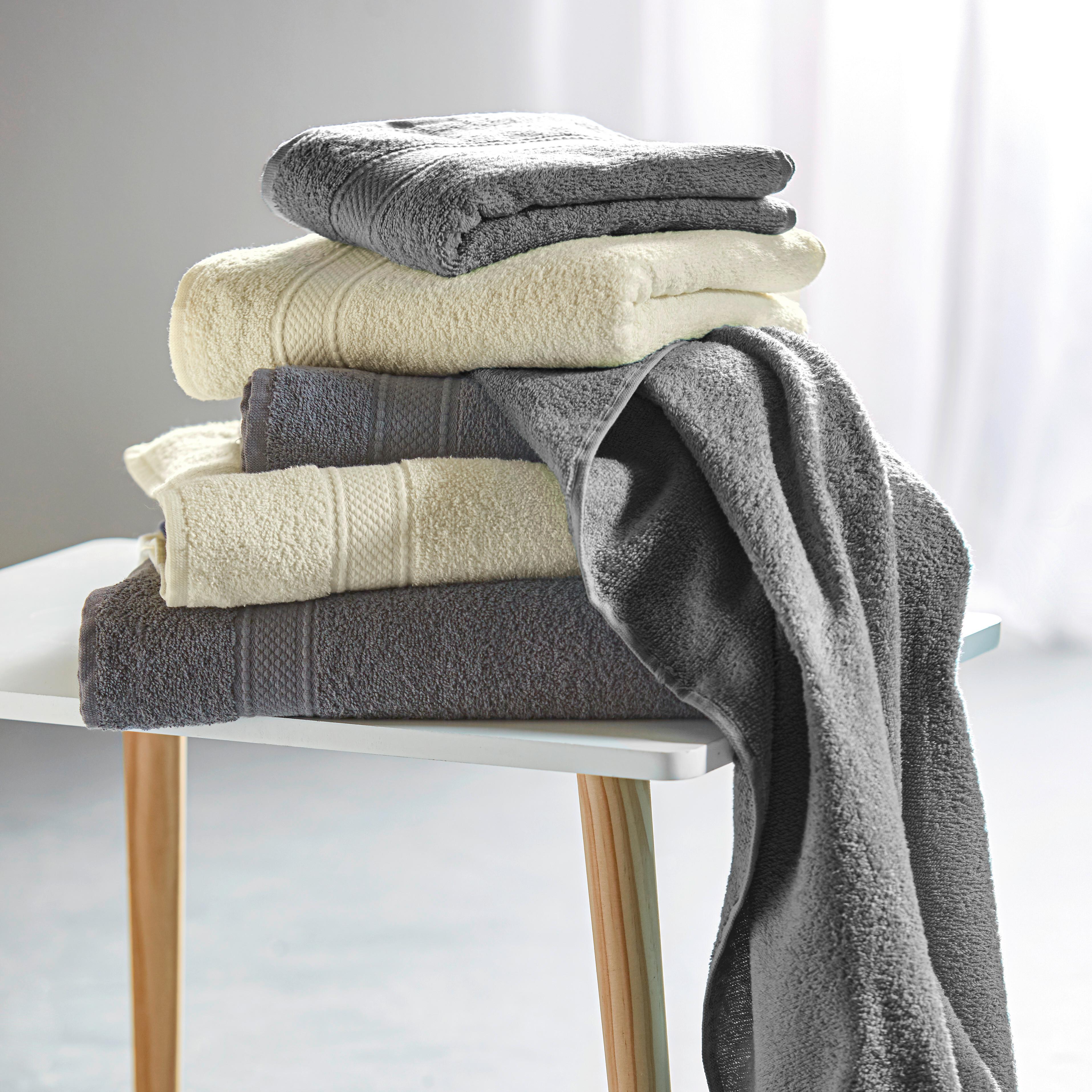 Duschtuch Cindy in Grau ca.70x140cm - Grau, Textil (70/140cm) - Modern Living