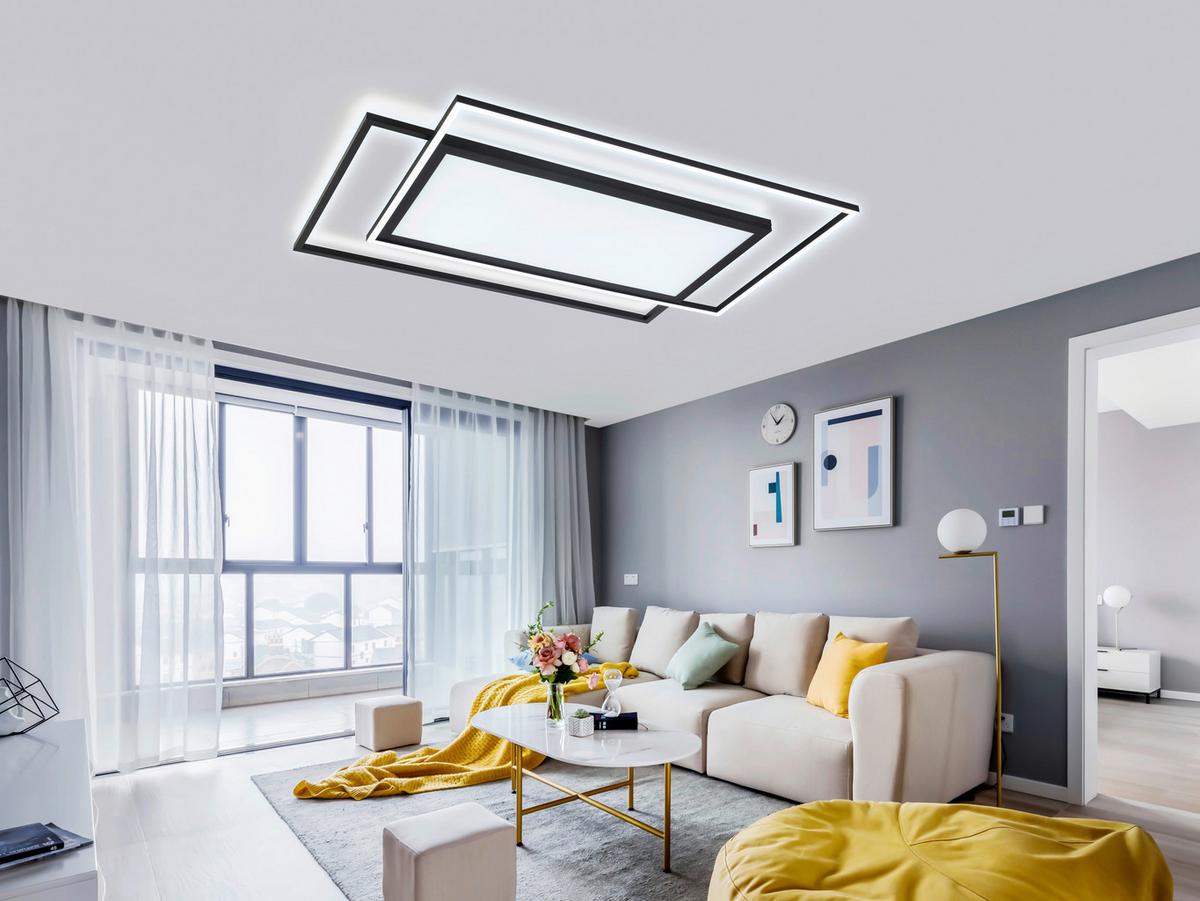 PANEL LED CONNY - czarny, Trend, tworzywo sztuczne/metal (80,8/52,8/6cm) - Novel