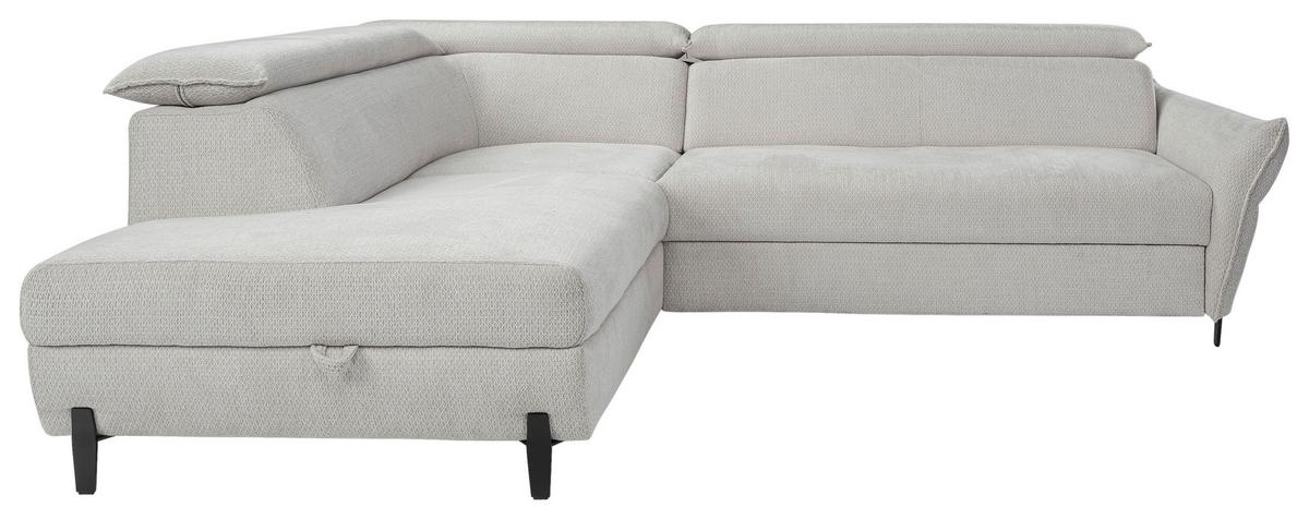 Kutna Garnitura Romeo - svijetlo siva/crna, Moderno, tekstil/metal (207-212/76-95/257cm) - Modern Living