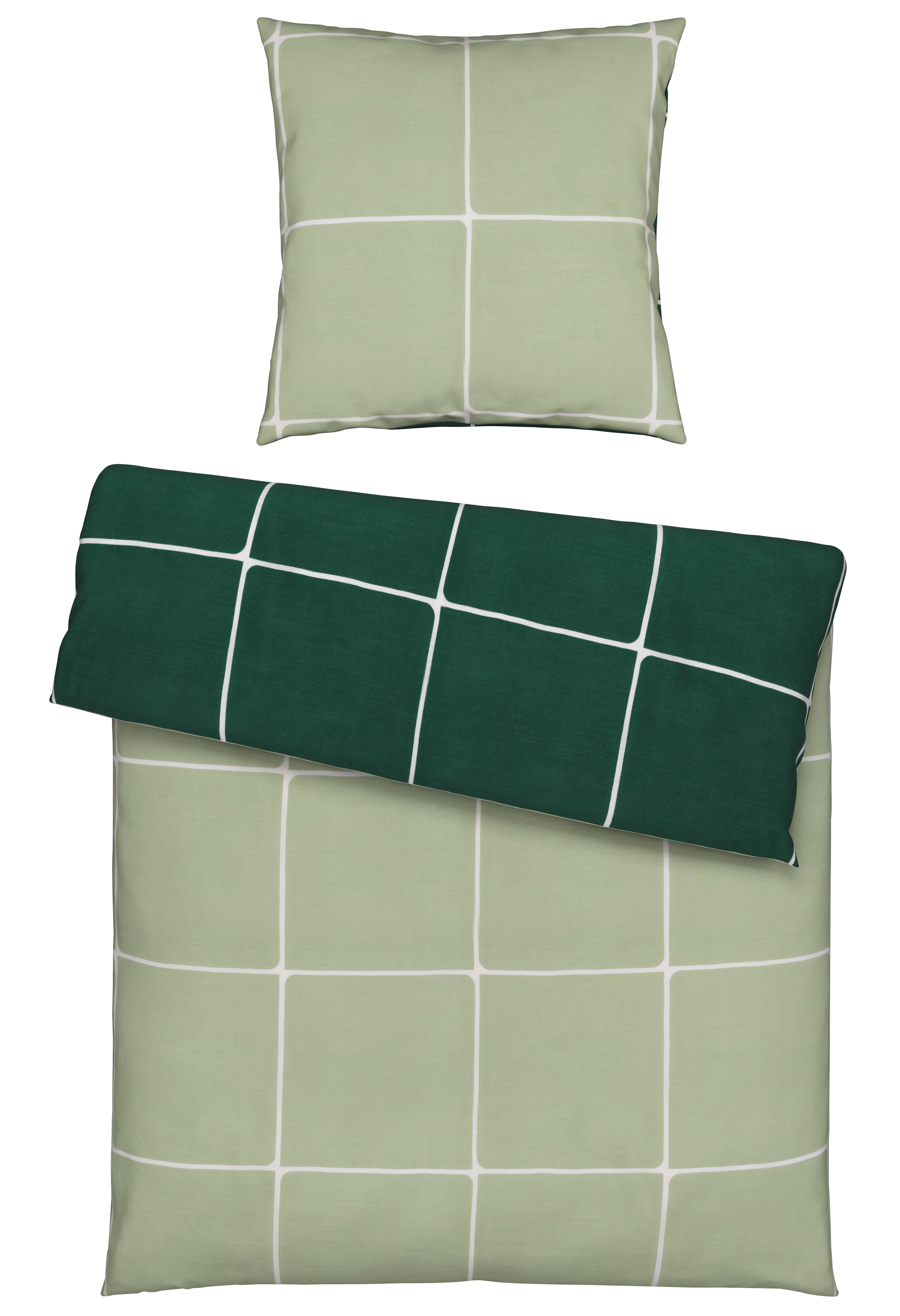 Linnea Wende XL Weiß/Salbei/Grün ca. 155x220cm - Waldgrün/Salbeigrün, MODERN, Textil (155/220cm) - Modern Living