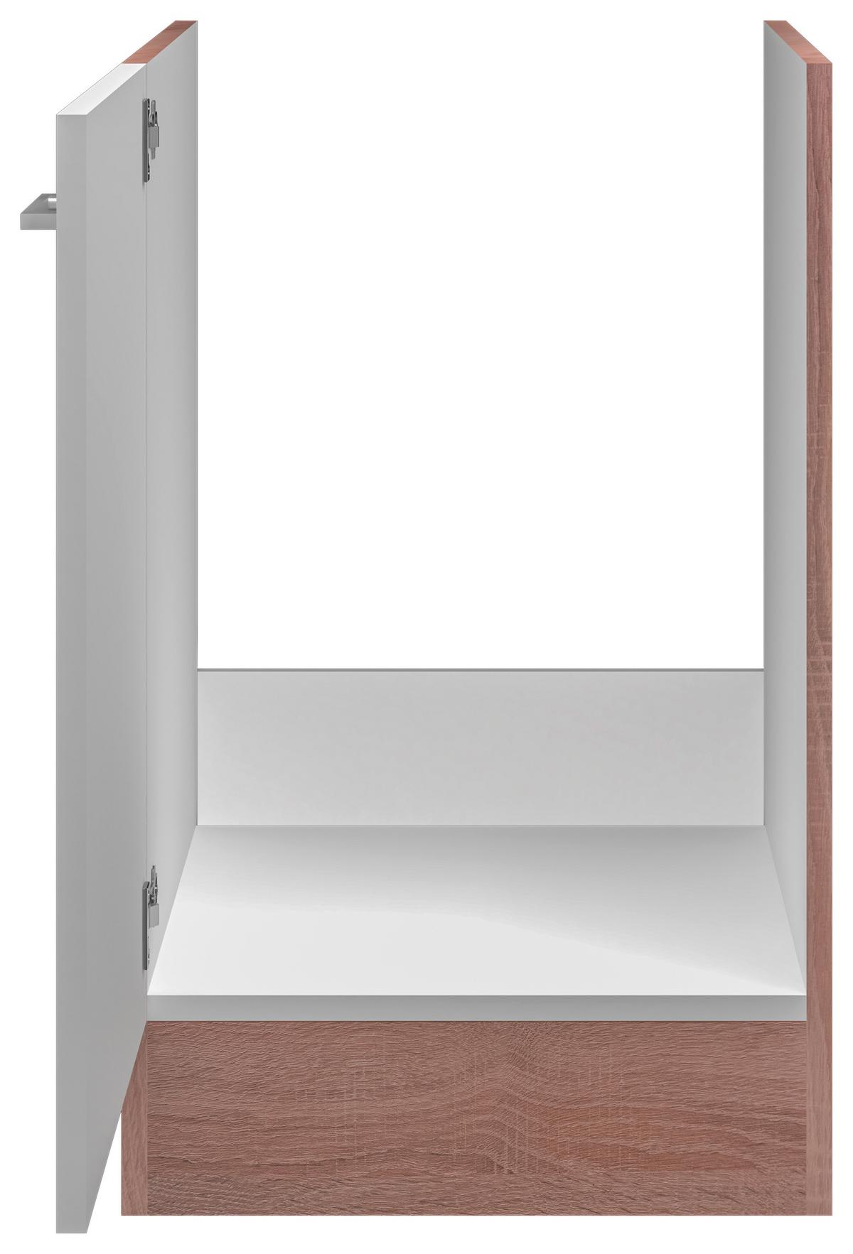 Spodnja Omarica Za Korito Samoa, Bela, Barva Hrasta - bela/barve aluminija, Konvencionalno, umetna masa/leseni material (50/82/57cm) - FlexWell