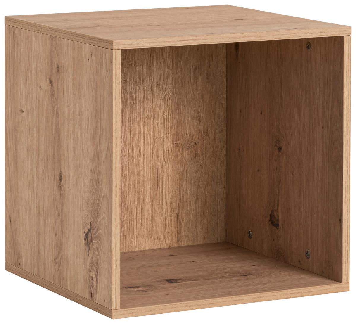 Sitzbox Cubix zum hängen Eiche Artisan - Eiche Artisan, KONVENTIONELL, Holzwerkstoff (36/36/34cm) - Mömax