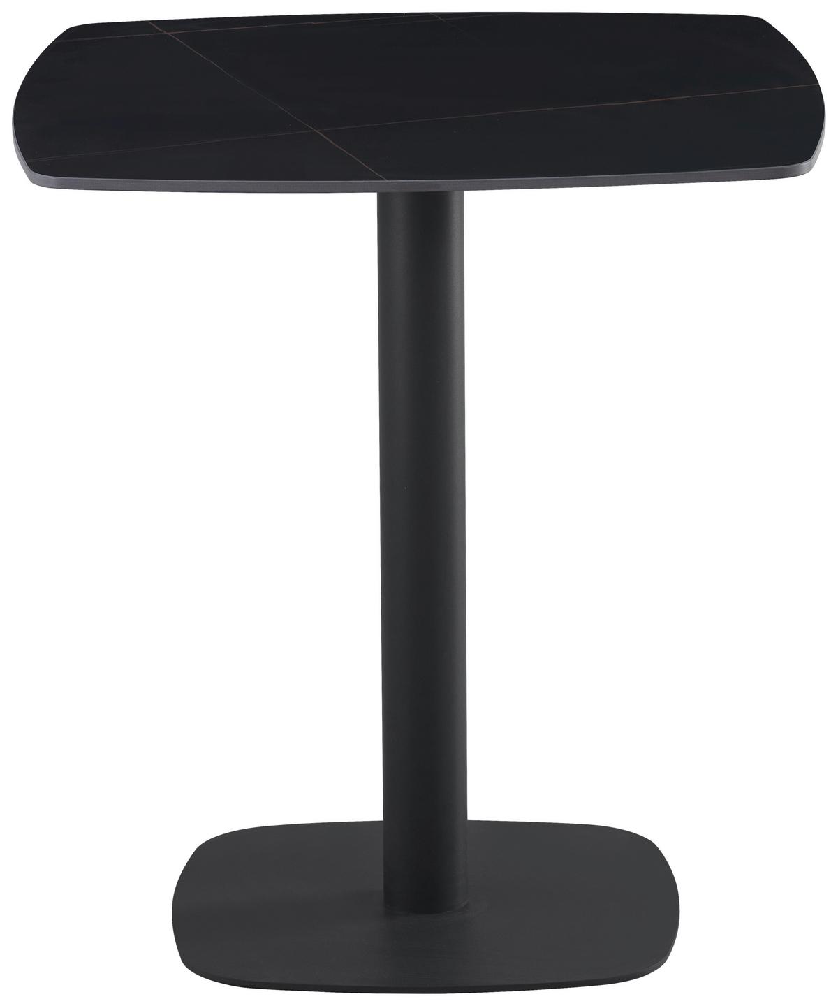 Bisztró Asztal Sam - fekete, Design, fém/kerámia (70/70/75cm) - Mömax