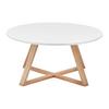 SOFFBORD MATTIA - vit/ekfärgad, Modern, trämaterial/trä (80/80/39cm) - Bessagi Home
