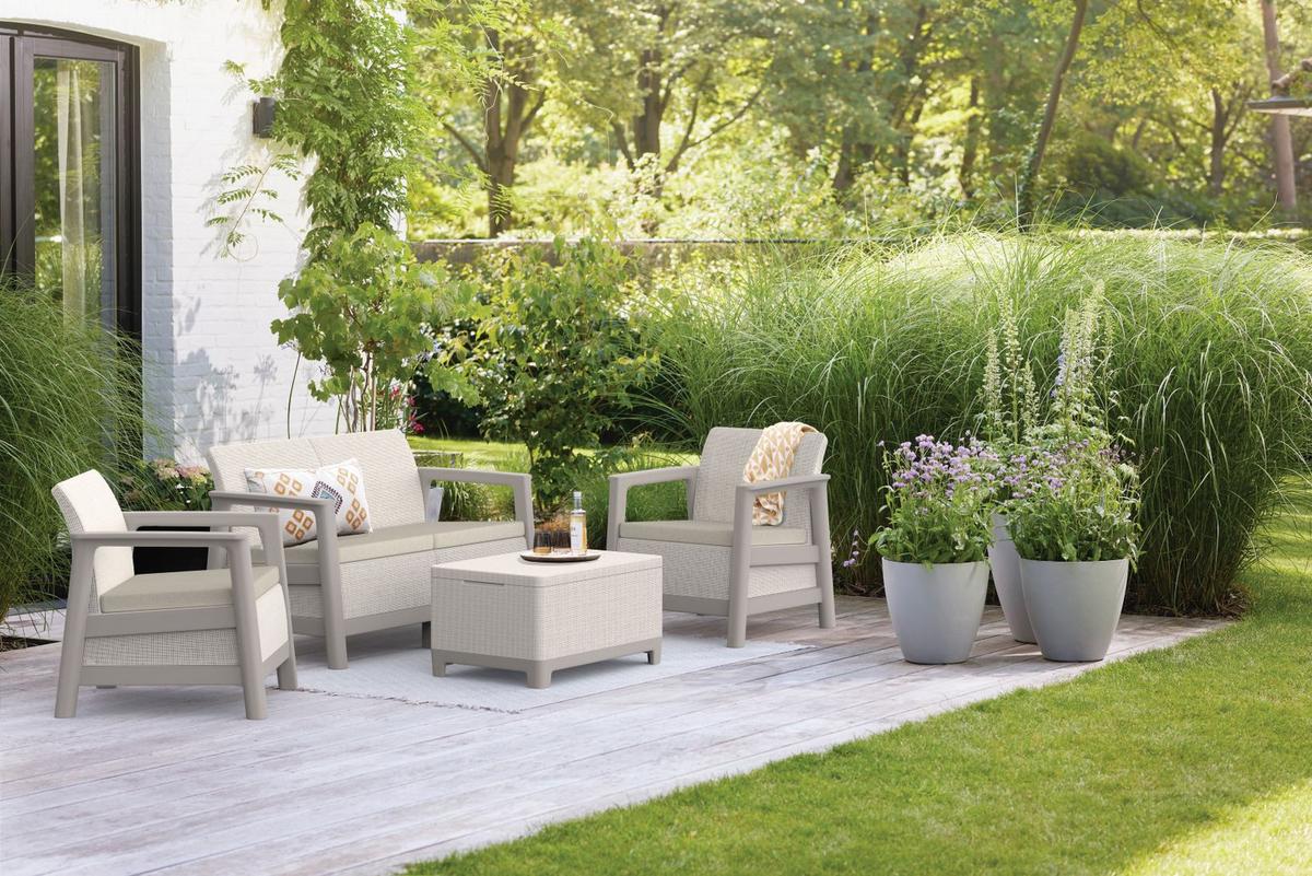 Kerti Garnitúra Scandi Linea - bézs, műanyag - Keter