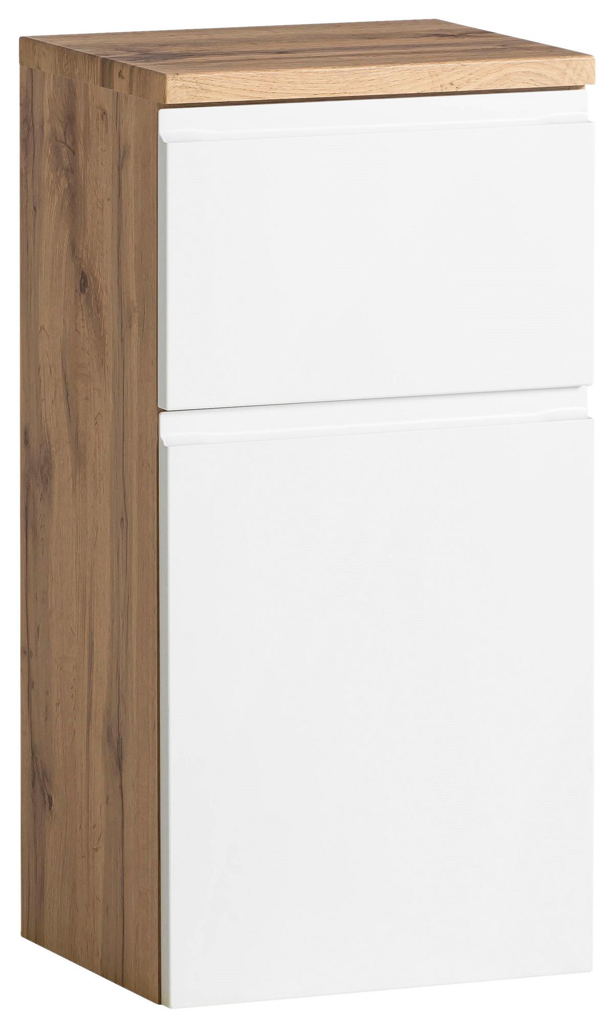 Hängeschrank Varese ca. 40x79 cm Weiß/Eiche - Eiche Wotan/Weiß, MODERN, Holzwerkstoff (40/79/35cm) - Held