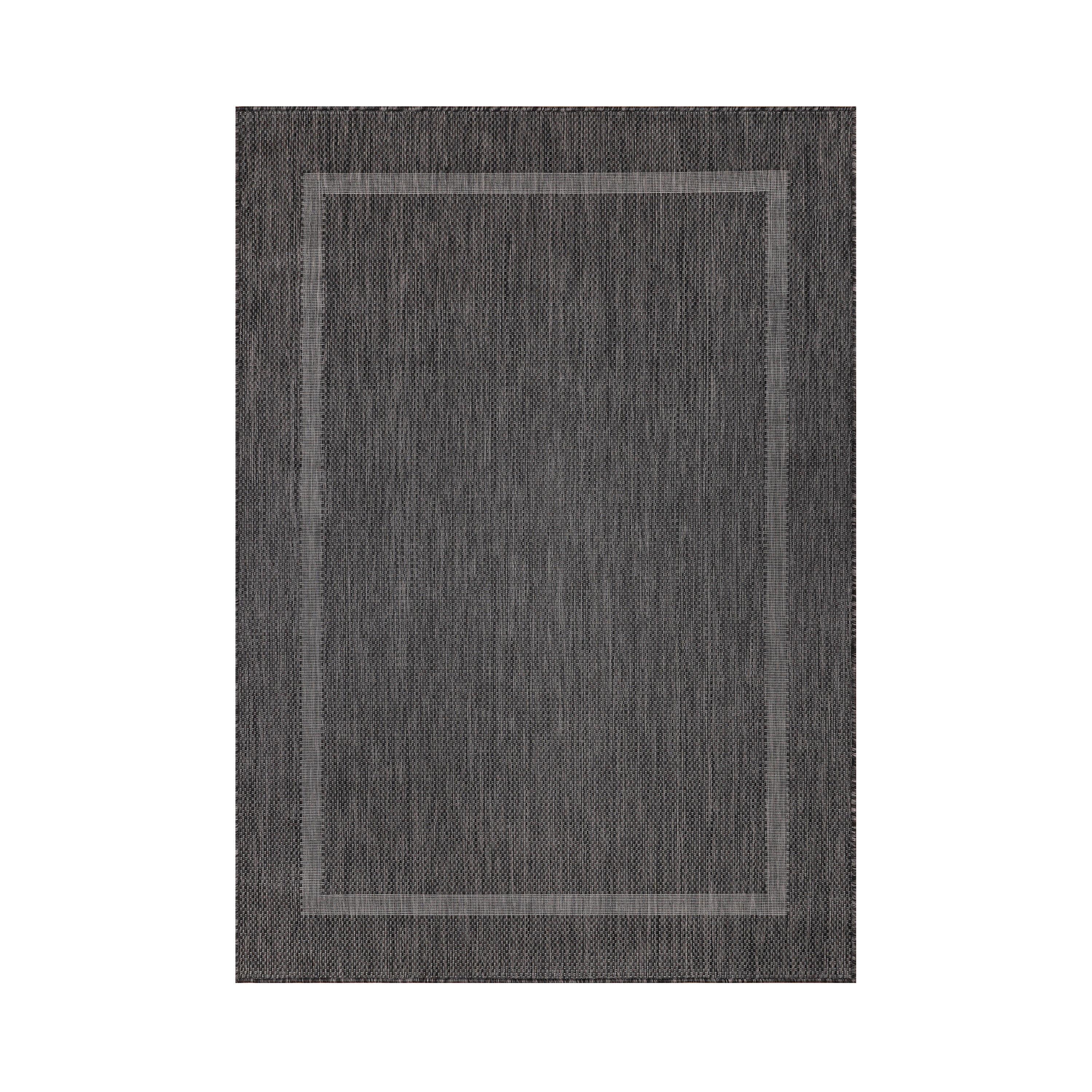 Ravno Tkana Preproga Relax, Črna, 240x340cm - črna, Basics, tekstil (240/340cm) - Novel