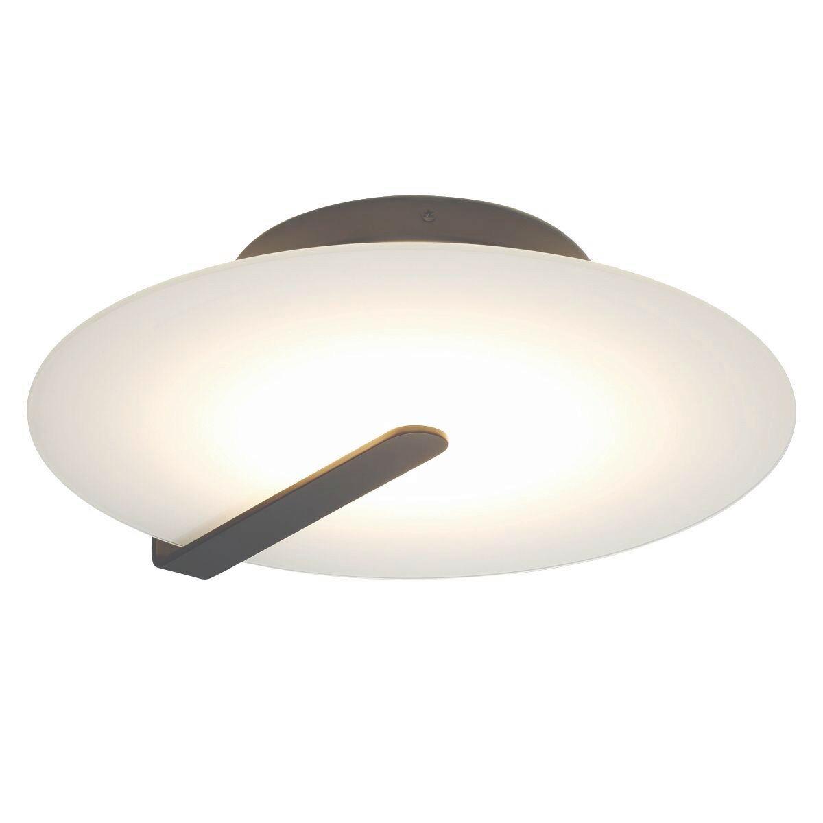 LED Falilámpa Qn-Nuvola-F-M-Bk - fekete, Design, üveg/fém (43,2/9,2cm) - Elstead Lighting