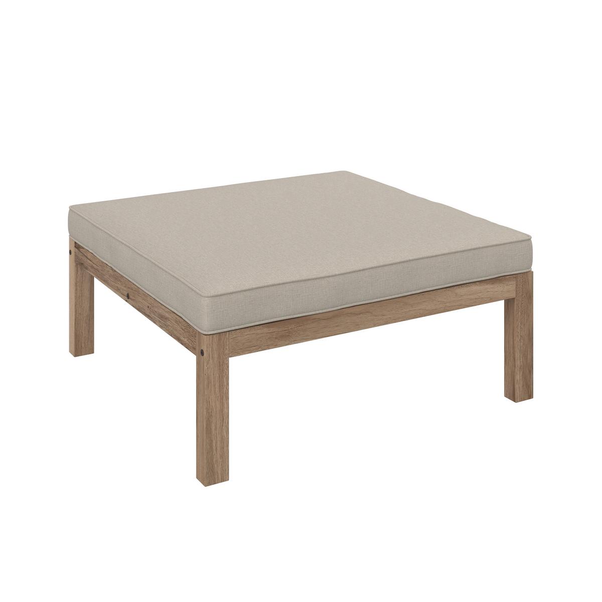 Loungegarnitur Lina Creme Echtholz/Outdoorstoff - Creme/Akaziefarben, MODERN, Holz/Textil (250/250cm) - Bessagi Garden