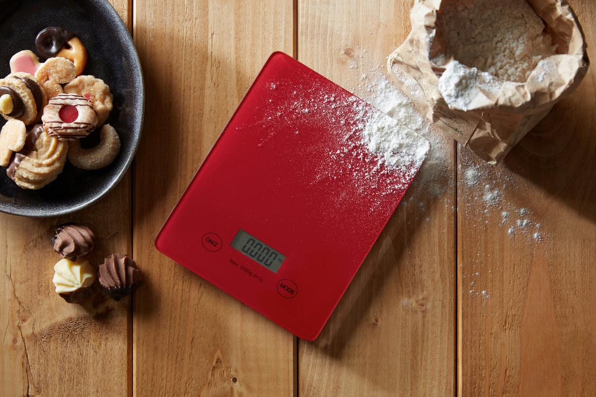 Konyhai Mérleg Christmas Fable - piros, Konventionell, műanyag/Üveg (22,4/15,7/1,9cm) - Modern Living