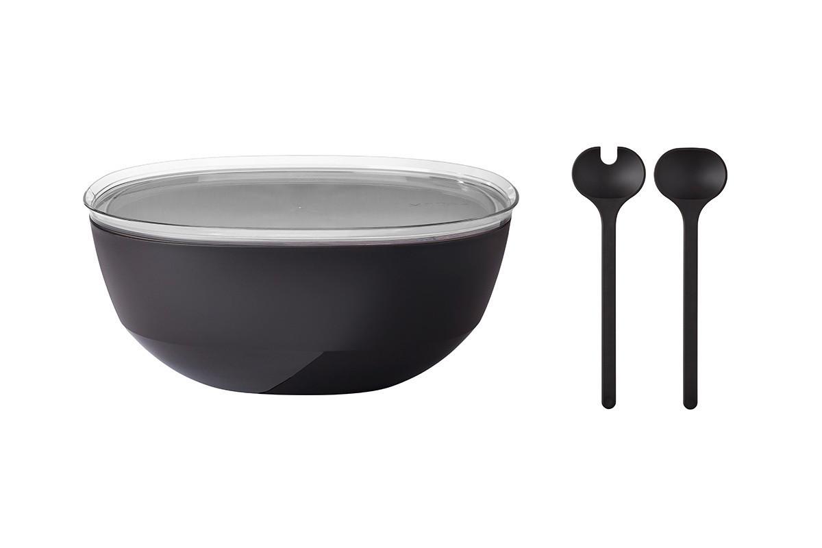 ZESTAW DO SAŁATEK 105941441100 - czarny, Konventionell, tworzywo sztuczne (30,1/12,7cm) - Mepal