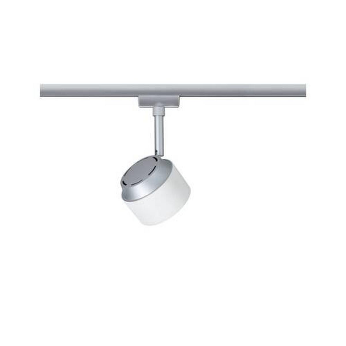 Schienensystem-Strahler Spot Focus in Weiß/Chrom max. 4 W - Chromfarben/Weiß, Basics, Kunststoff/Metall (8,6/19,7cm) - Paulmann