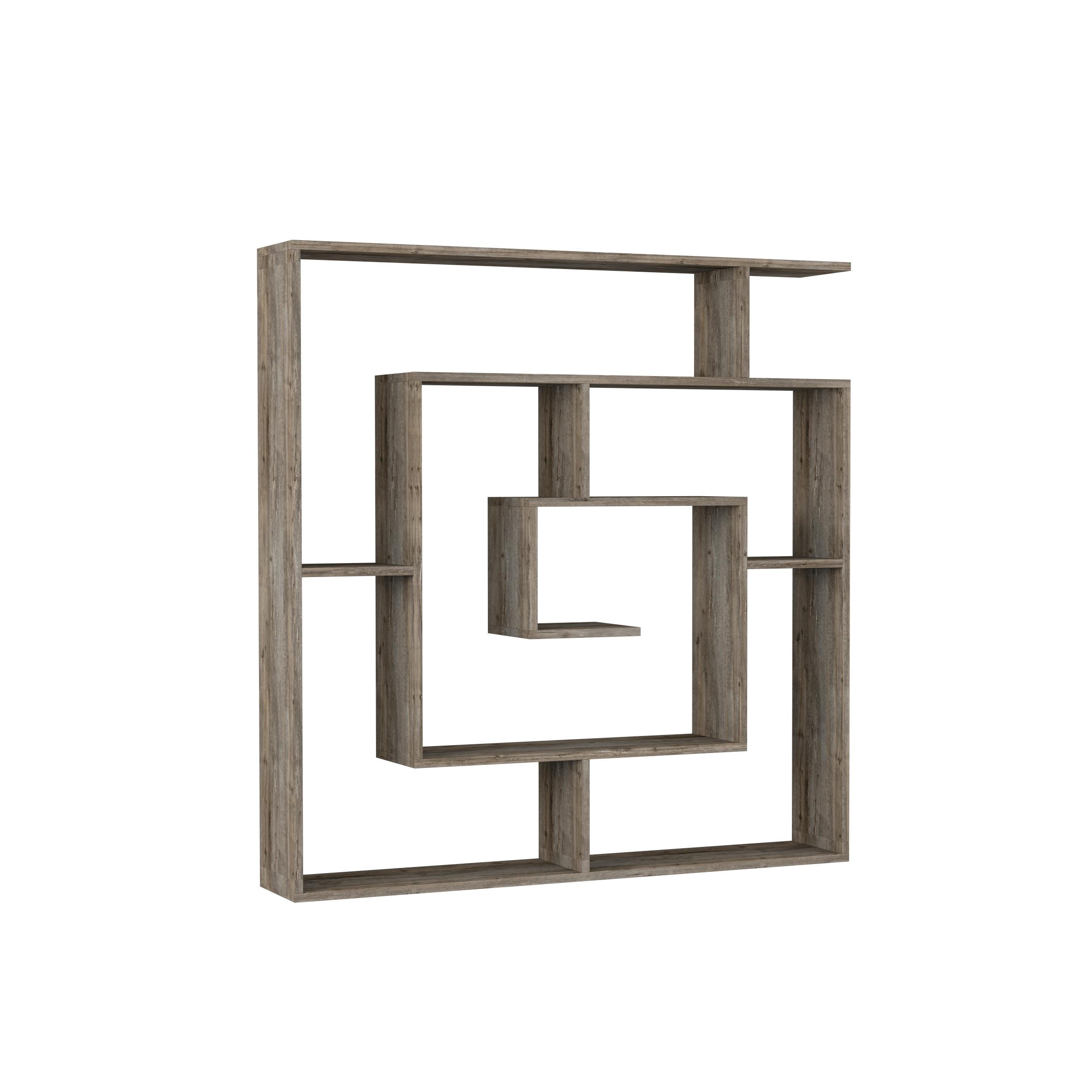 BÜCHERWAND LABIRENT BOOKCASE - Eiche dunkel, Design, Holzwerkstoff (125/129/22cm) - Livetastic