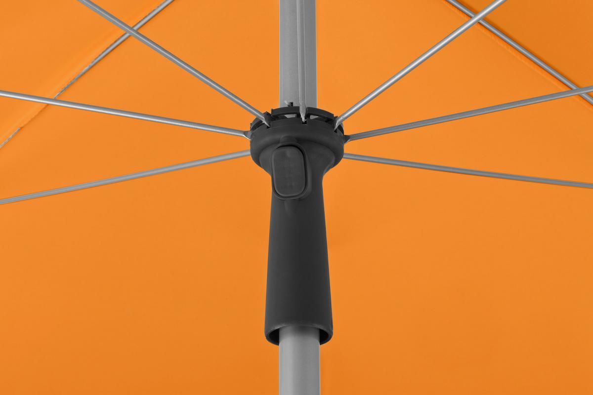 Sonnenschirm Locarno ca.150x220x150cm Orange - Silberfarben/Orange, Basics, Textil/Metall (150/220/150cm) - Schneider