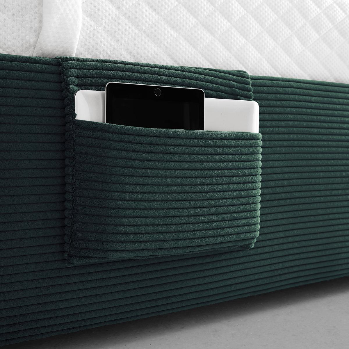 PAT REMI DECOR VERDE INCHIS - verde închis/culoare natur, Konventionell, lemn/textil (90/200cm) - Mömax