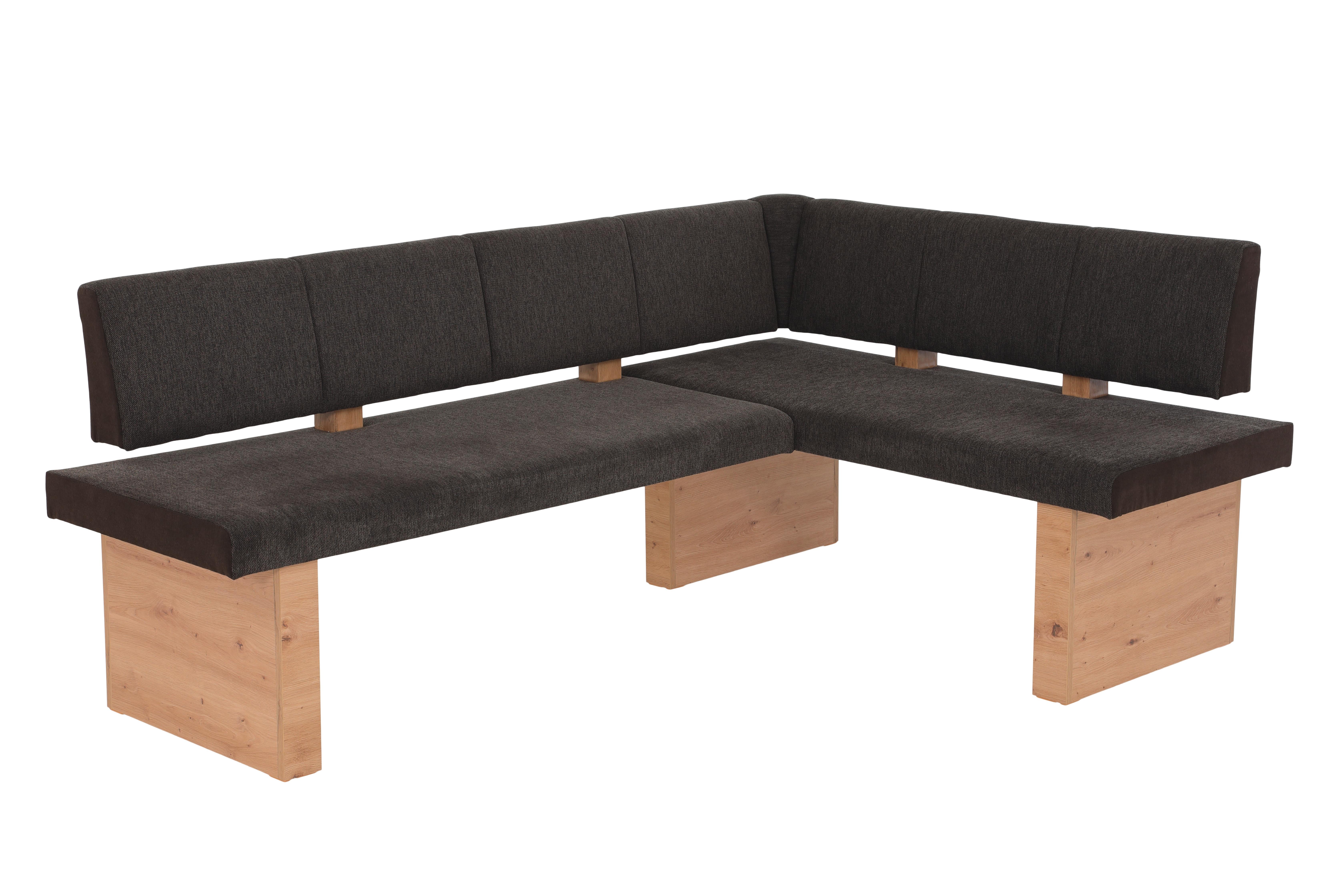 ECKBANK LINN EB - Braun/Eiche Artisan, MODERN, Holzwerkstoff/Textil (140/200cm) - MID.YOU