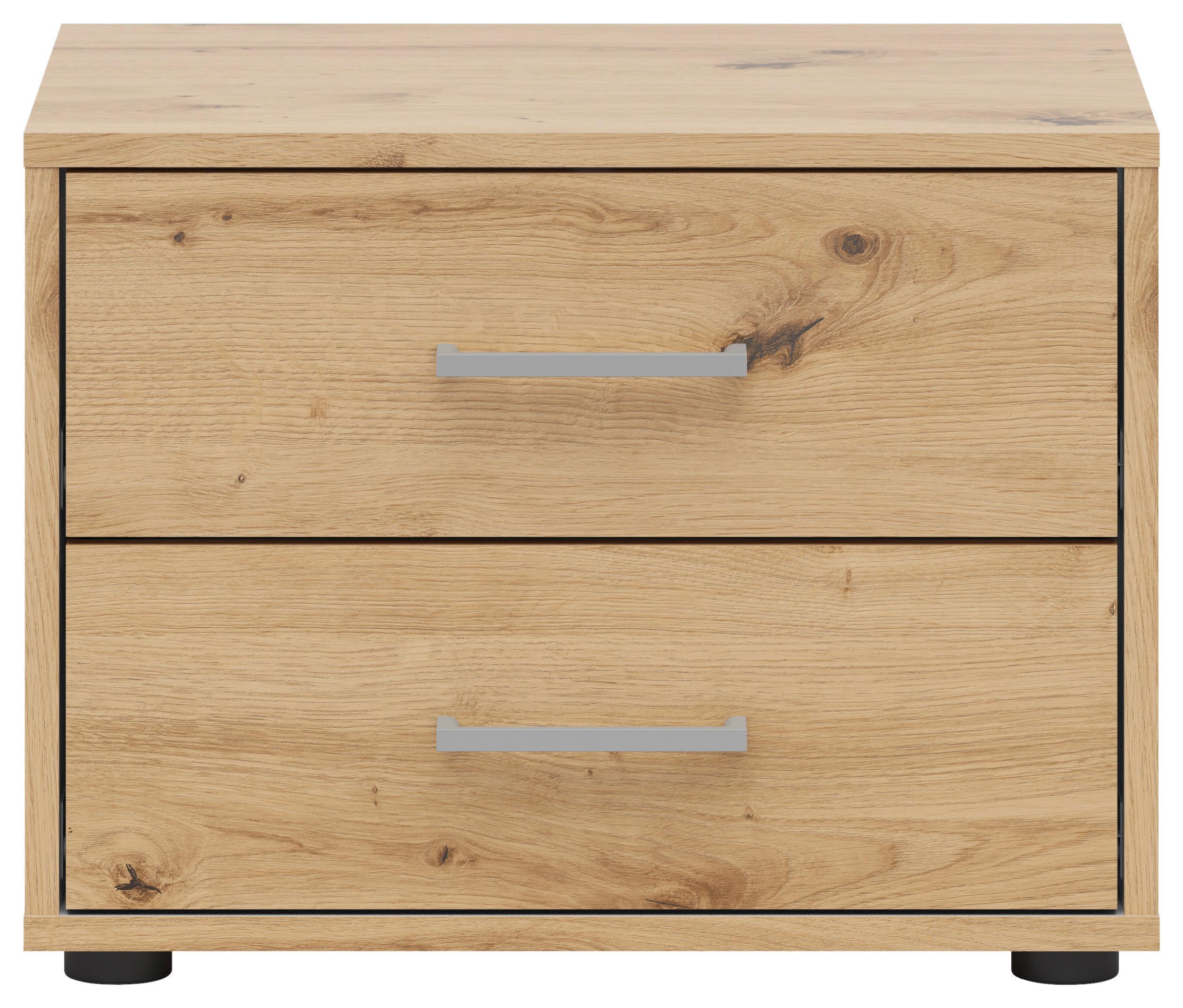 Noptieră SMART 2 - alb/stejar Artisan, Konventionell, material pe bază de lemn (50/37,7/35cm)