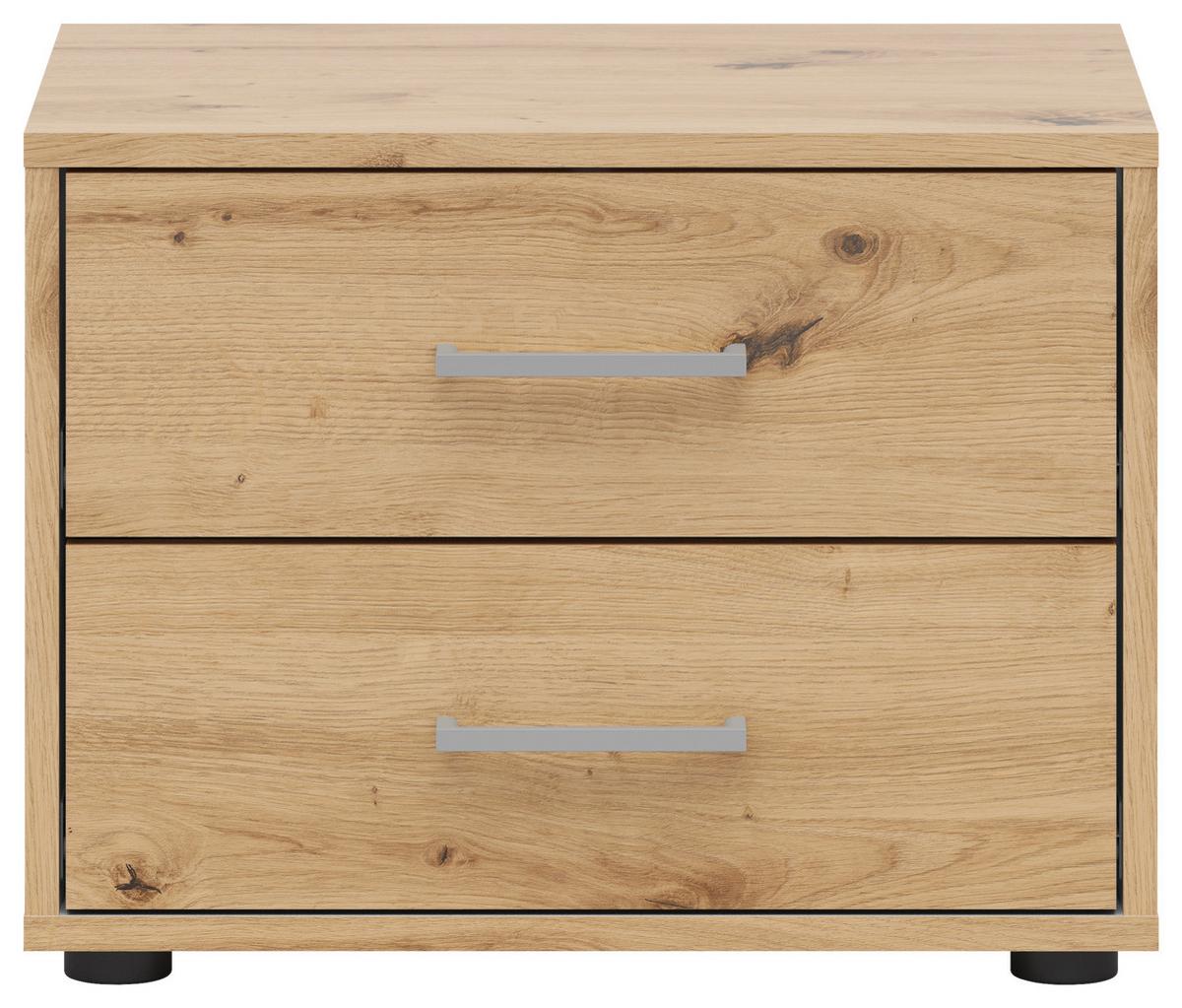 Noptieră SMART 2 - alb/stejar Artisan, Konventionell, material pe bază de lemn (50/37,7/35cm)