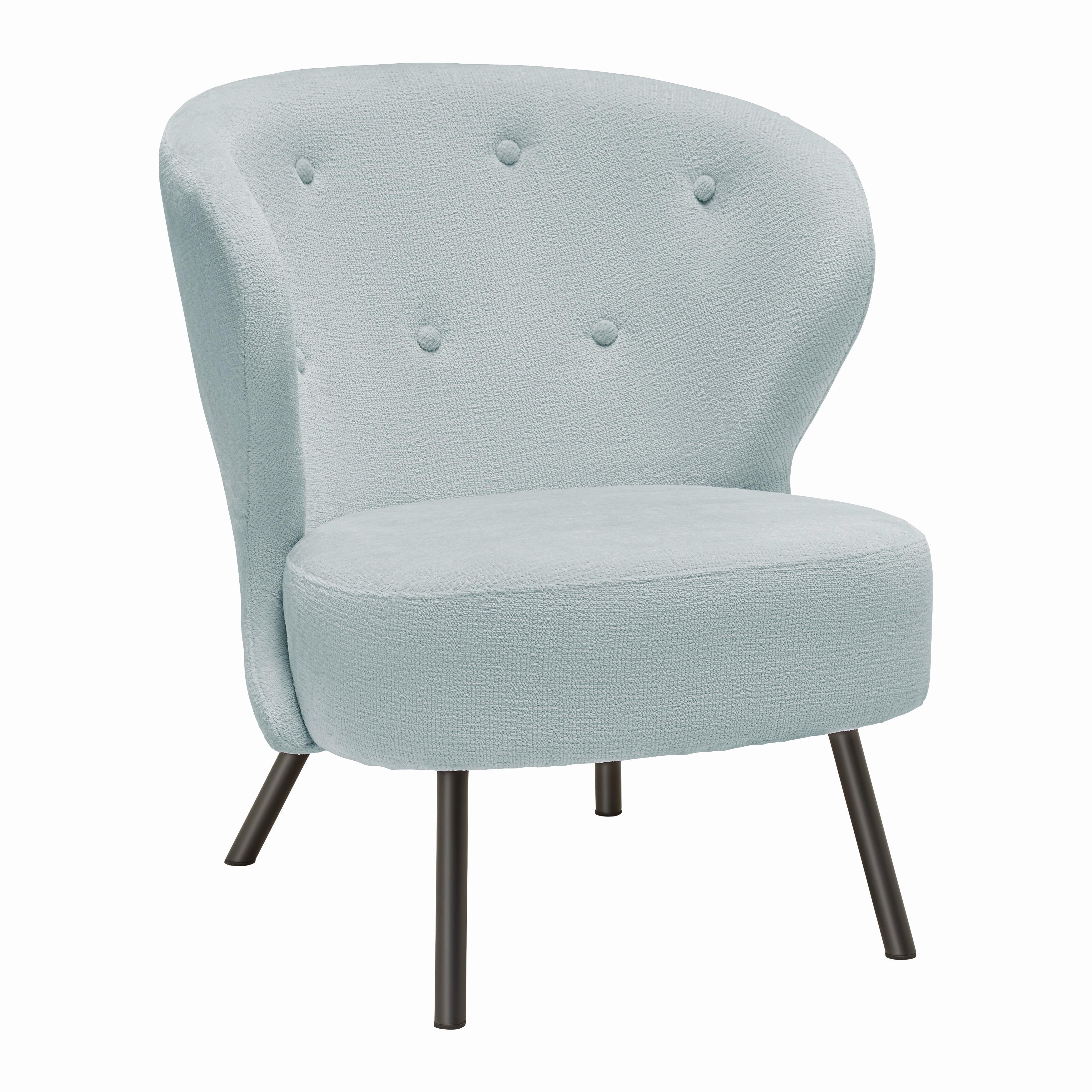 Sessel Floris -Trend- - Graublau/Schwarz, Romantik / Landhaus, Holz/Textil (67/77/73cm) - Mömax
