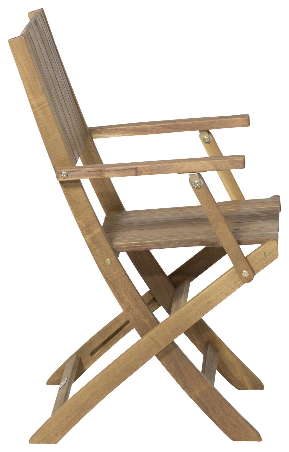 Gartensessel klappbar Falun Echtholz - Akaziefarben, KONVENTIONELL, Holz (51/89/55cm) - Siena Garden