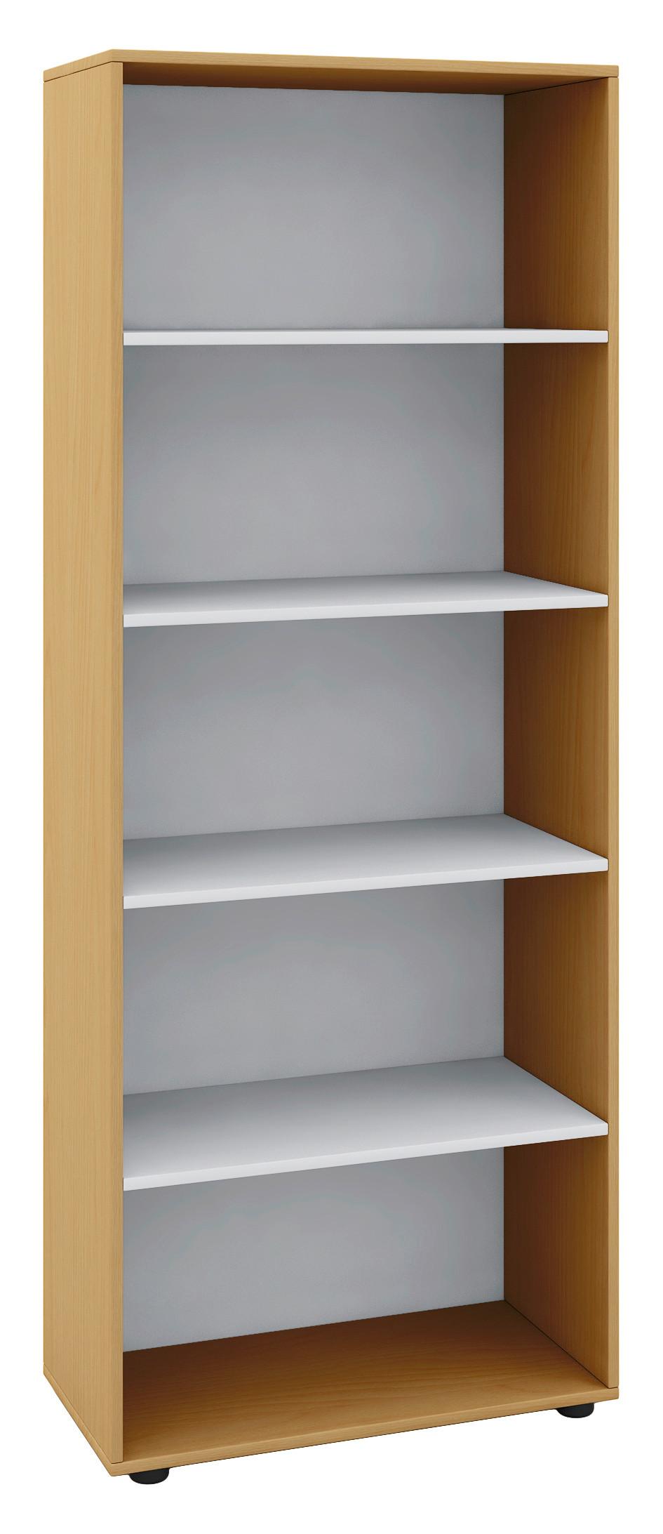 Mehrzweckschrank Vandol I 5 Ot - Buchefarben/Schwarz, Design, Holzwerkstoff/Kunststoff (70/178/37cm) - MID.YOU