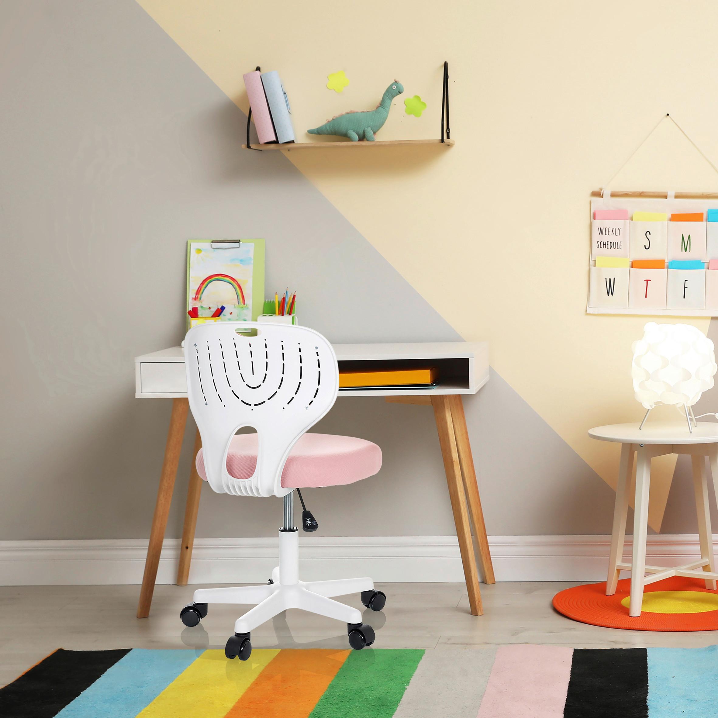 Otroški Vrtljivi Stol Kiddy Top W, Roza - roza/bela, Basics, umetna masa/tekstil (52/73/52cm) - MID.YOU